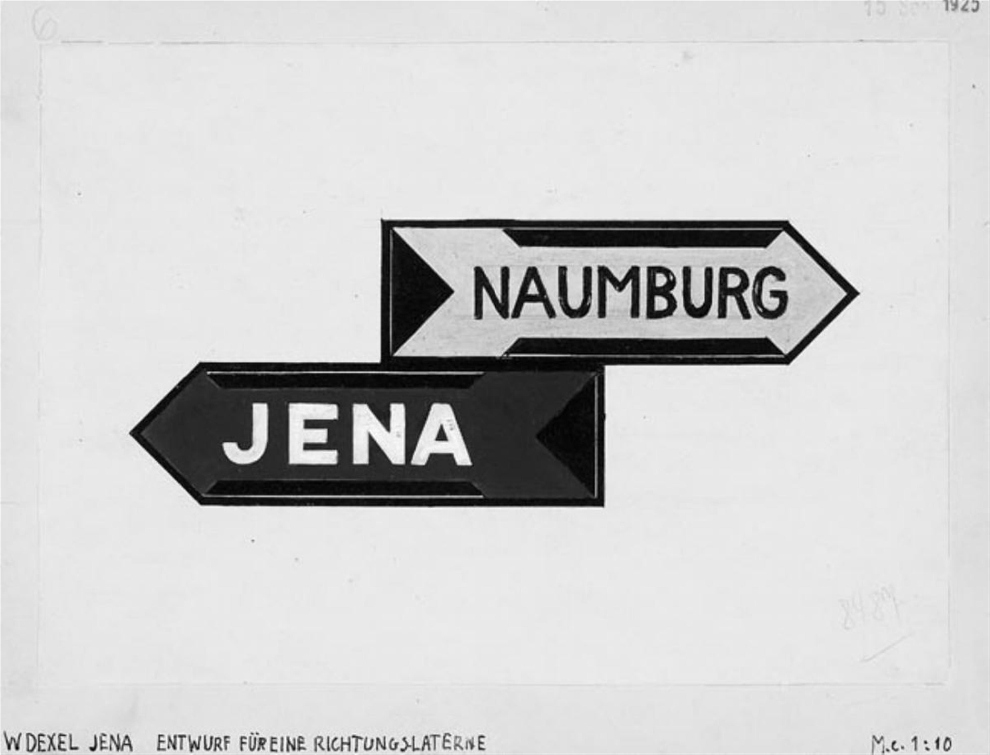Walter Dexel - Entwurf für eine Richtungslaterne Naumburg - Jena - image-1
