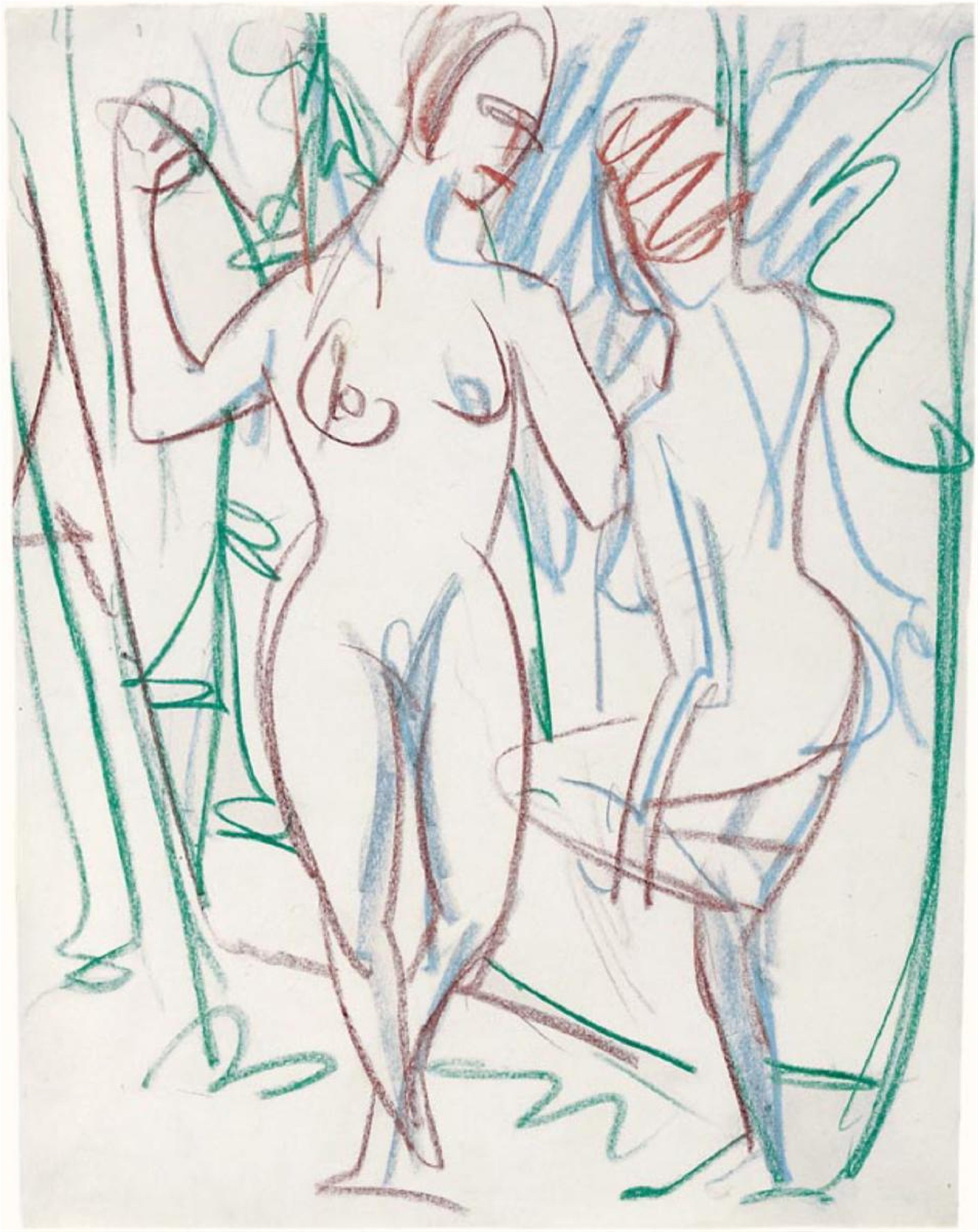 Ernst Ludwig Kirchner - Zwei Mädchen im Sertig-Tal - image-1
