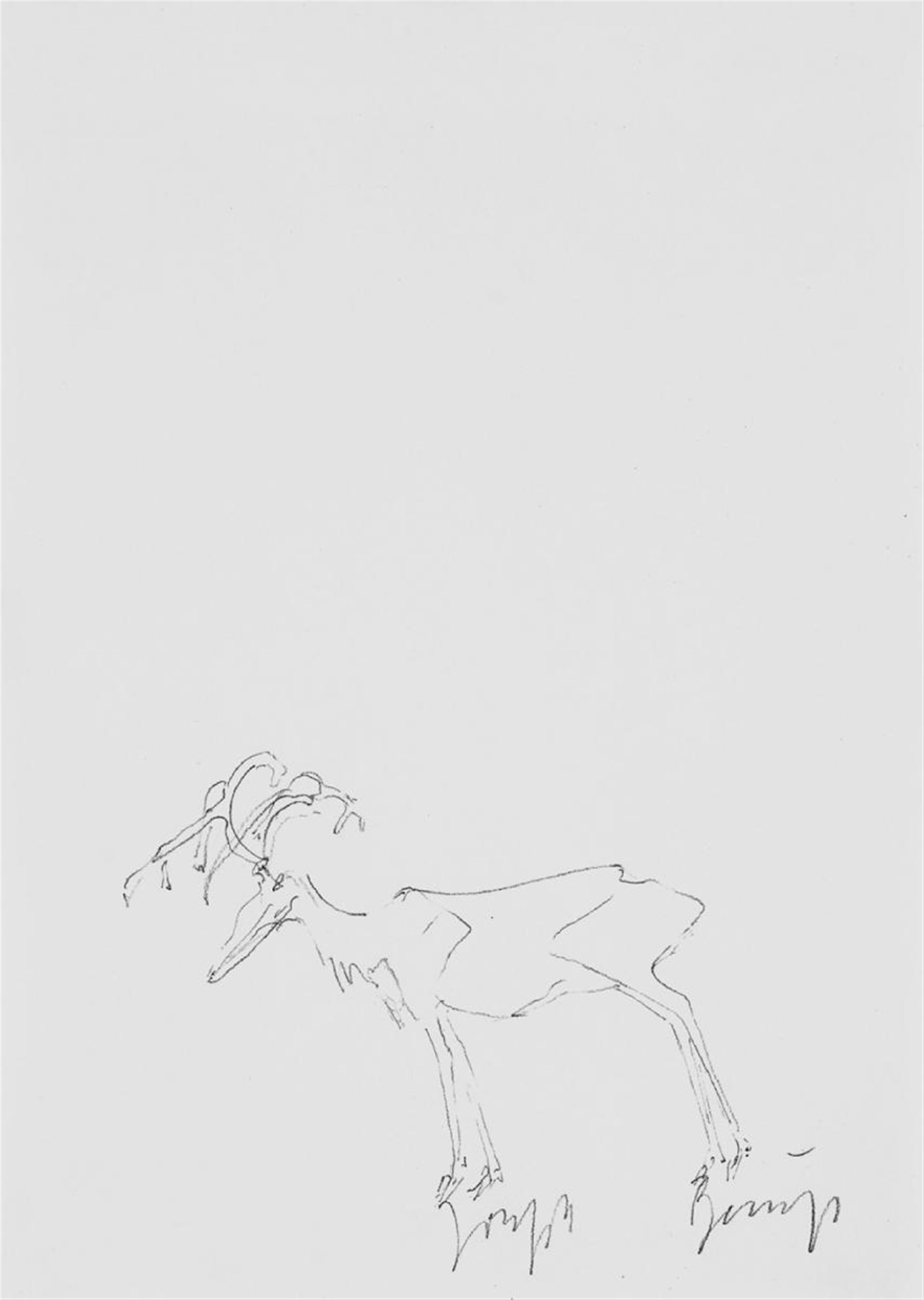 Joseph Beuys - Ohne Titel (Hirsch/Elch) - image-1