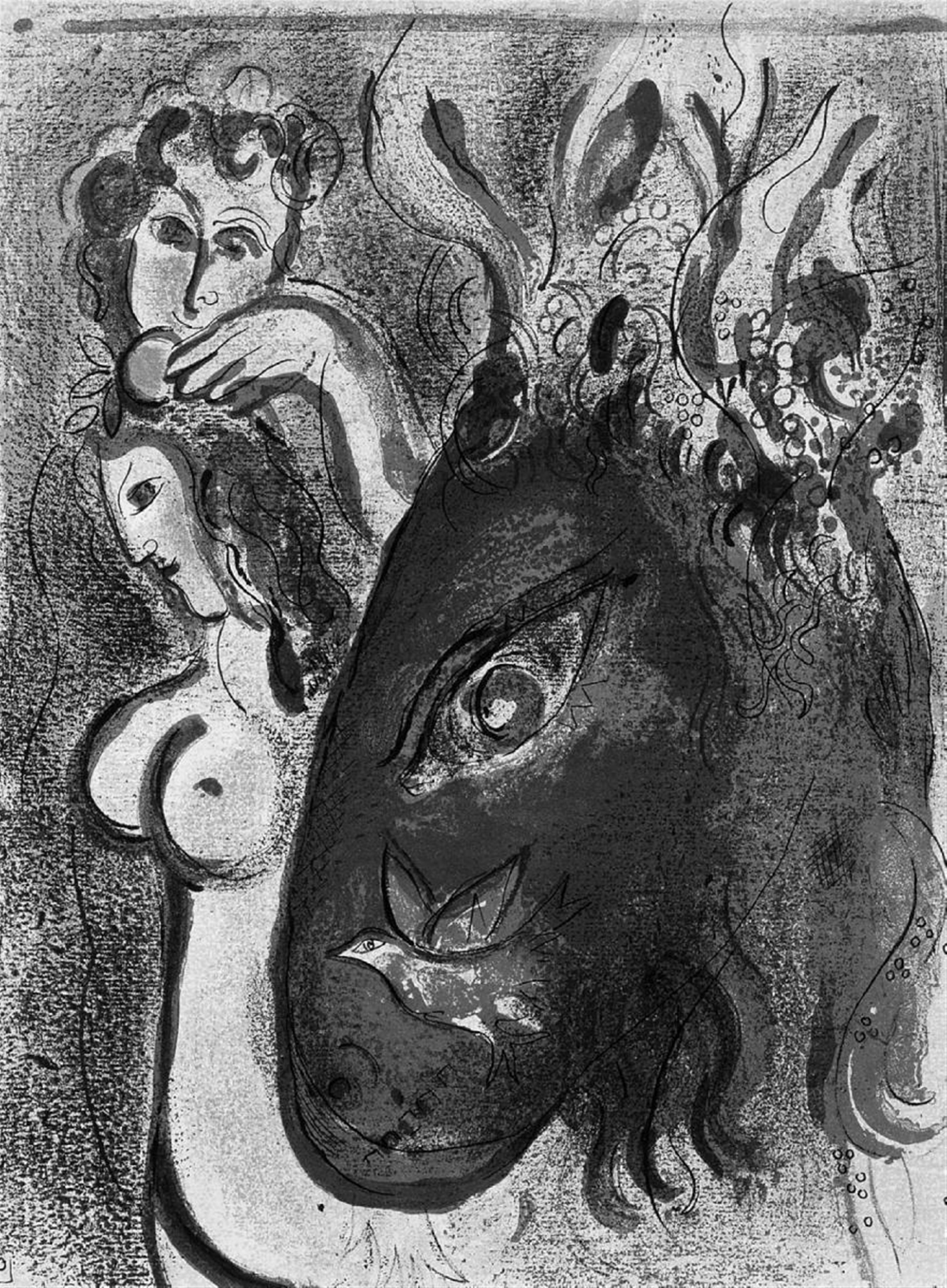 Marc Chagall - Engel im Paradies. Kunstreiterin auf rotem Pferd. Paradies - image-1