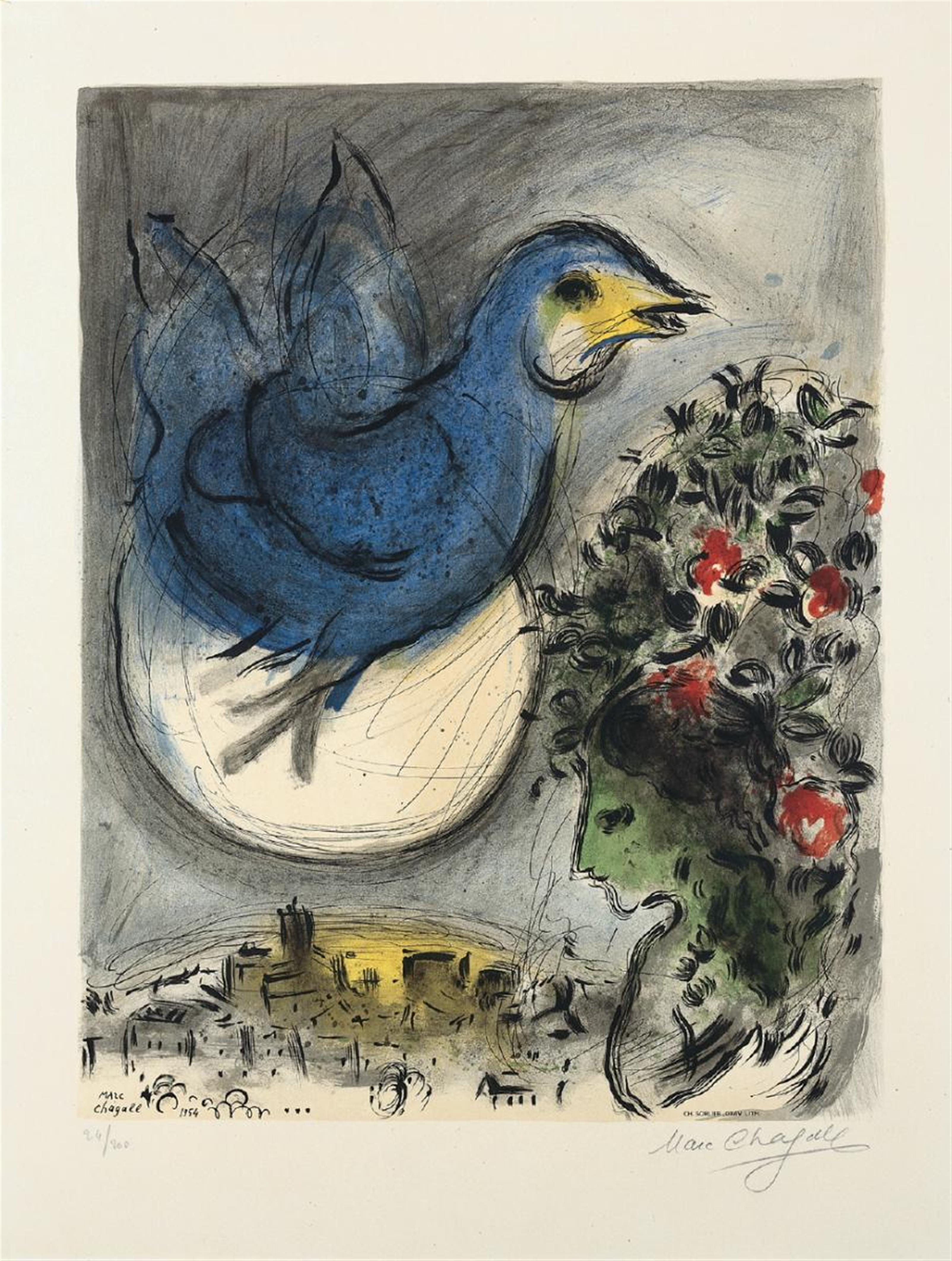 Nach Marc Chagall - Der blaue Vogel - image-1