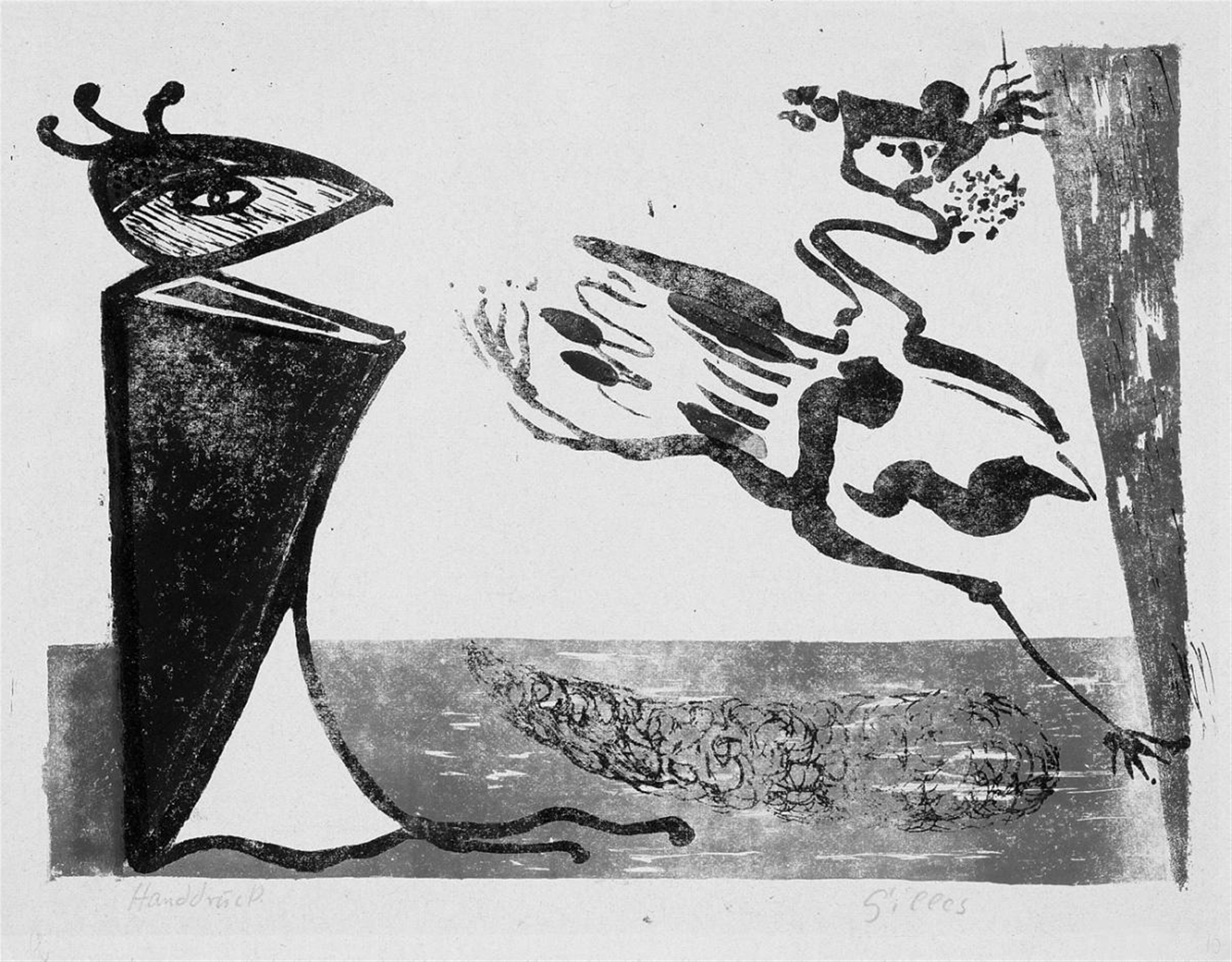 Werner Gilles - Groteske, springender Tod, Komposition - image-1