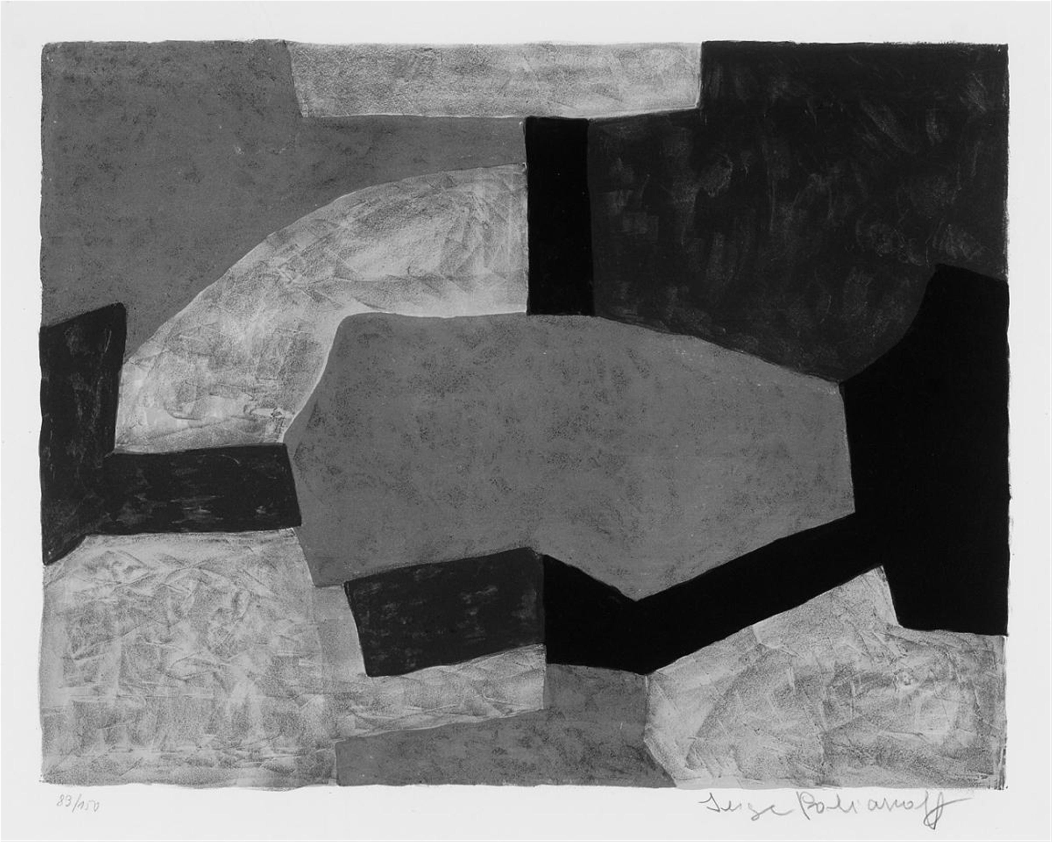Serge Poliakoff - Composition grise, verte et bleue - image-1