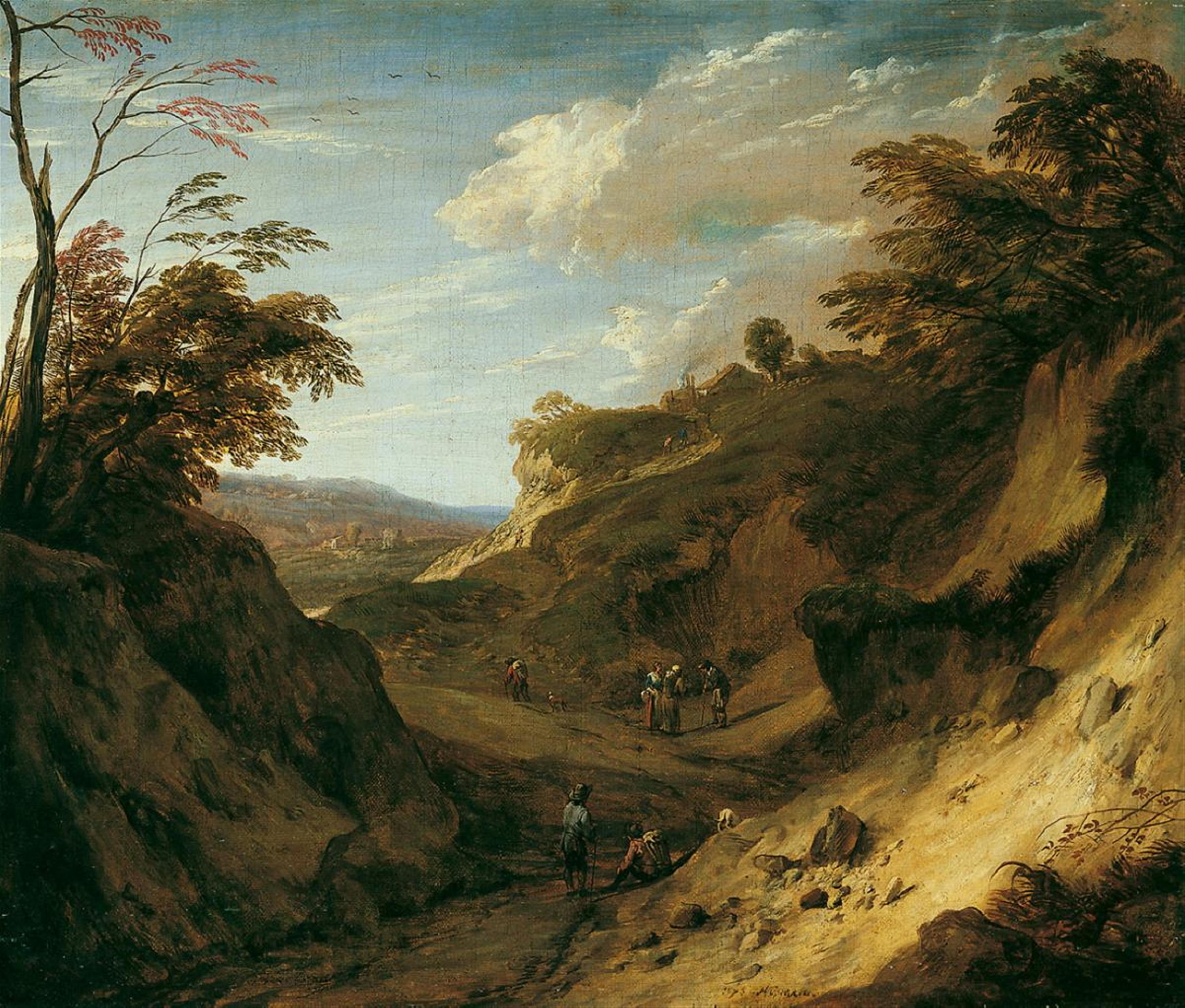 Cornelis Huysmans - HÜGELIGE WALDLANDSCHAFT. - image-1