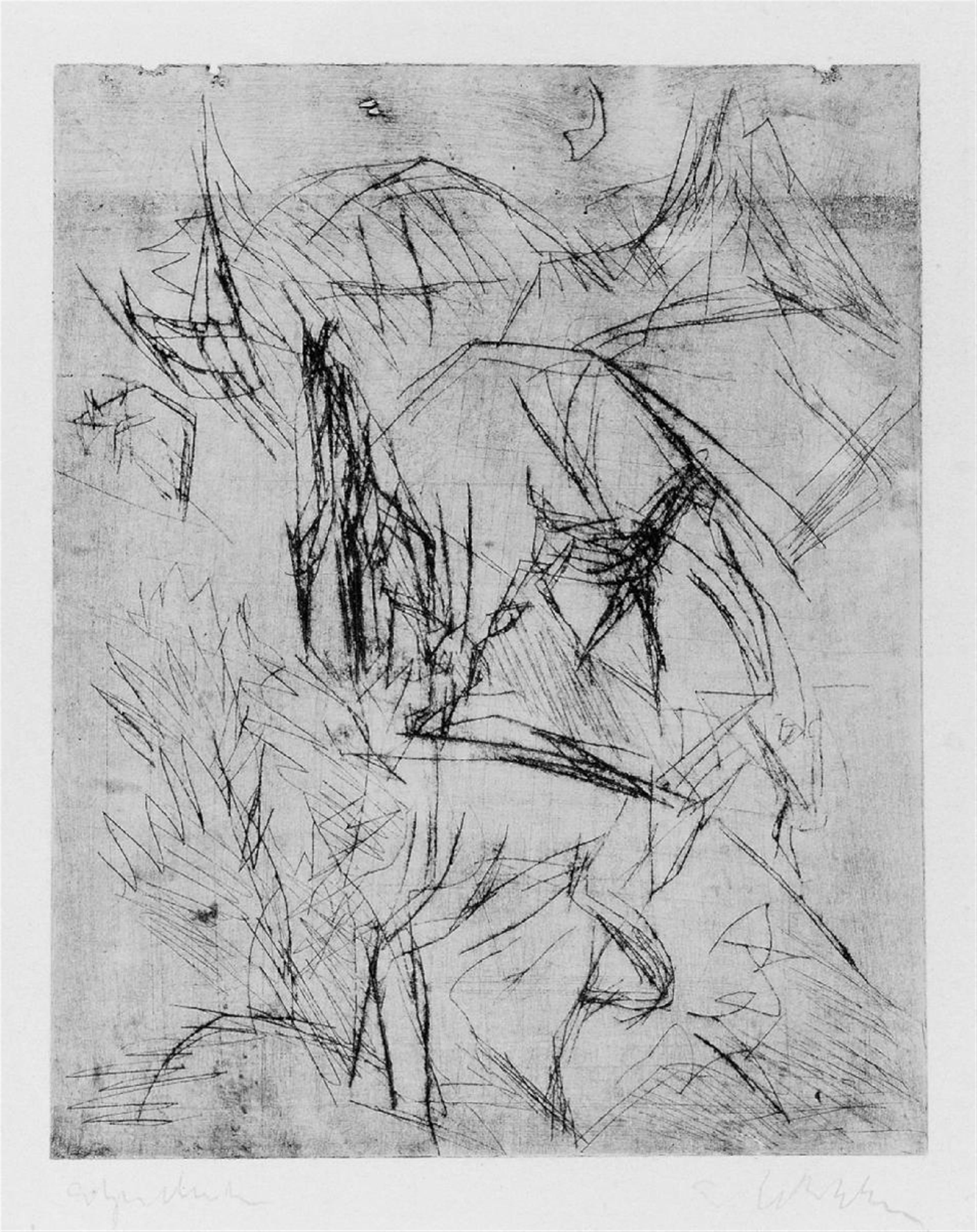 Ernst Ludwig Kirchner - Ziegen und Mond (unvollendet) - image-1