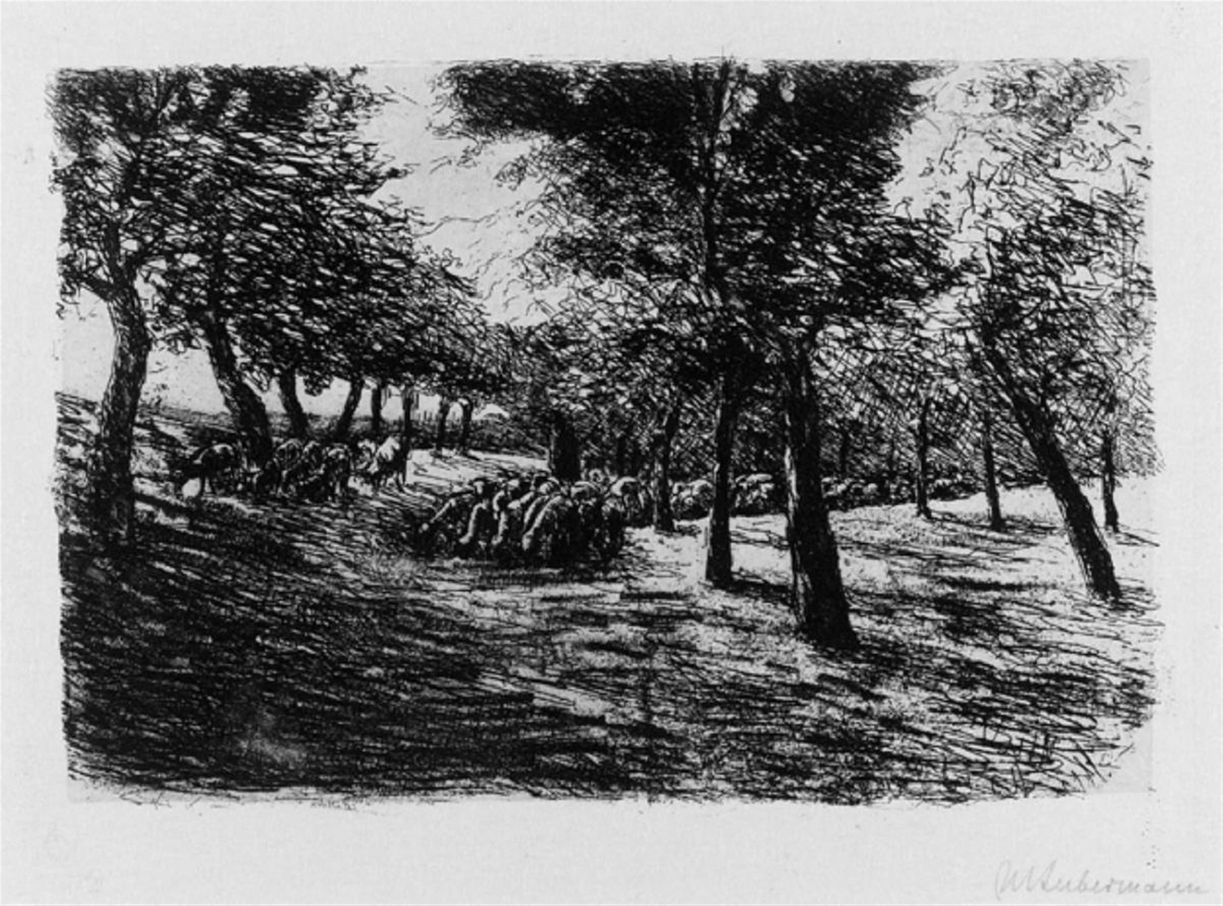 Max Liebermann - Schafherde unter Bäumen - image-1