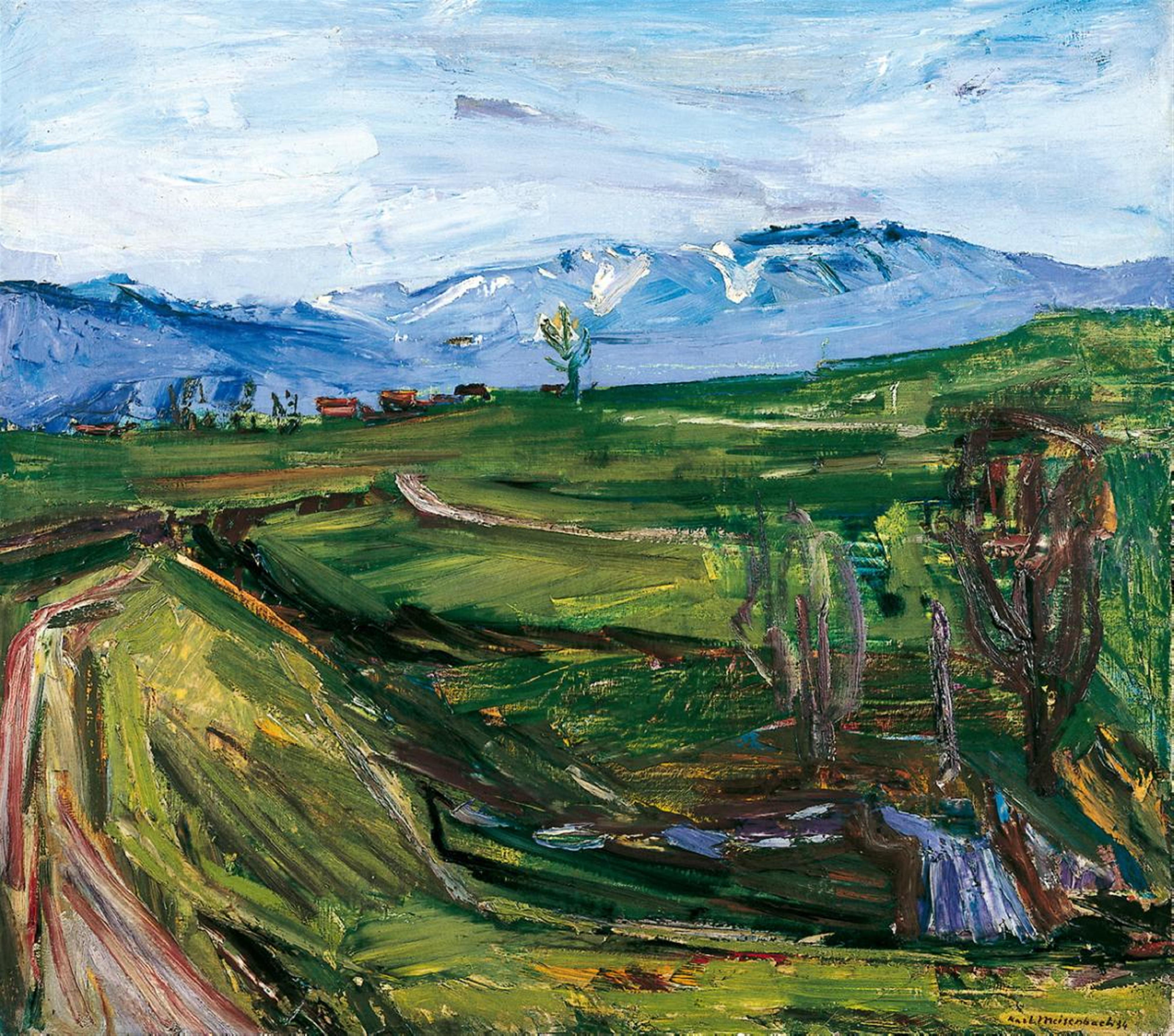 Karl Meisenbach - Frühling im Alpenvorland (Murnauer Landschaft) - image-1