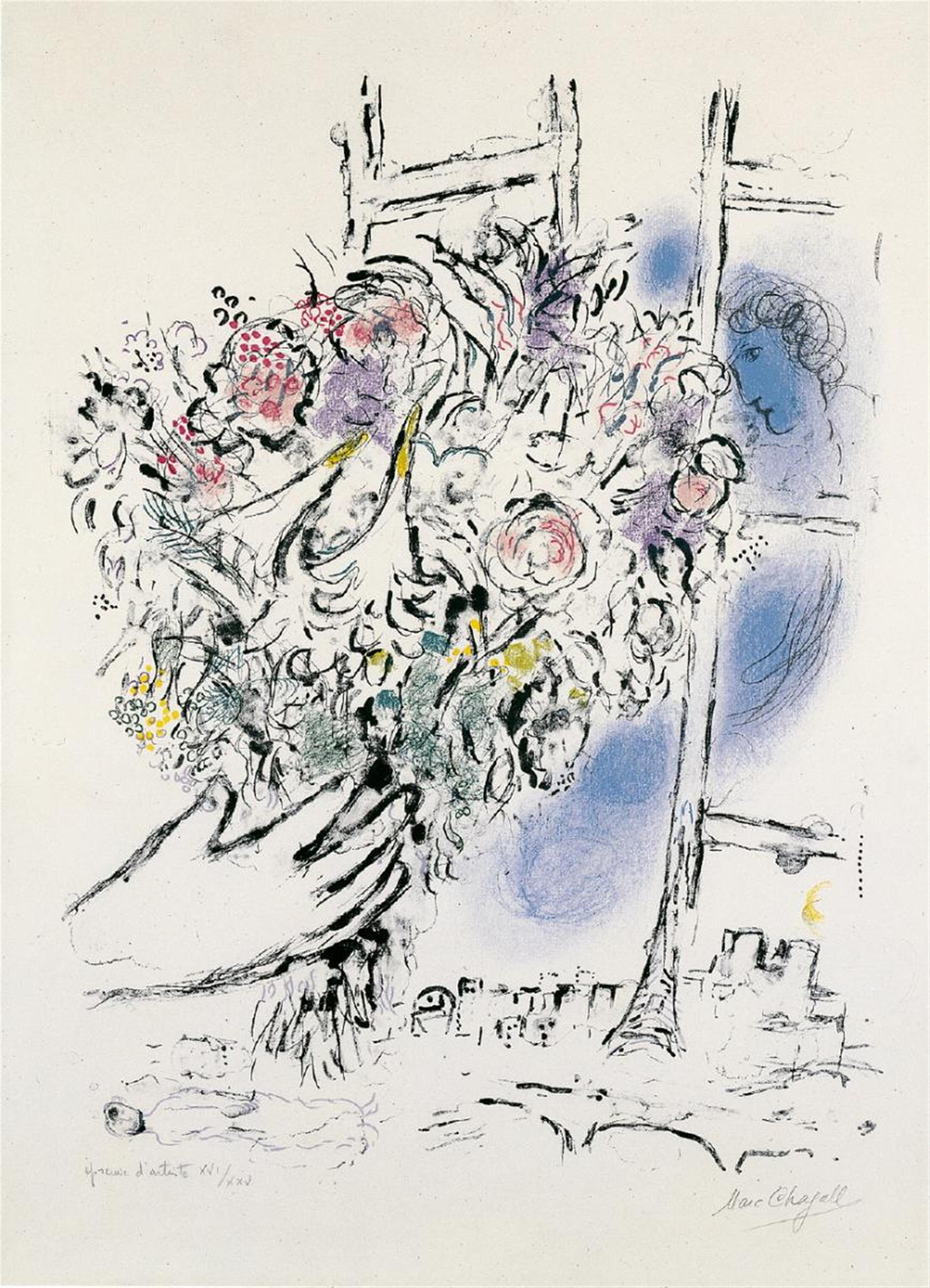 Marc Chagall - Offrande de fleurs - image-1