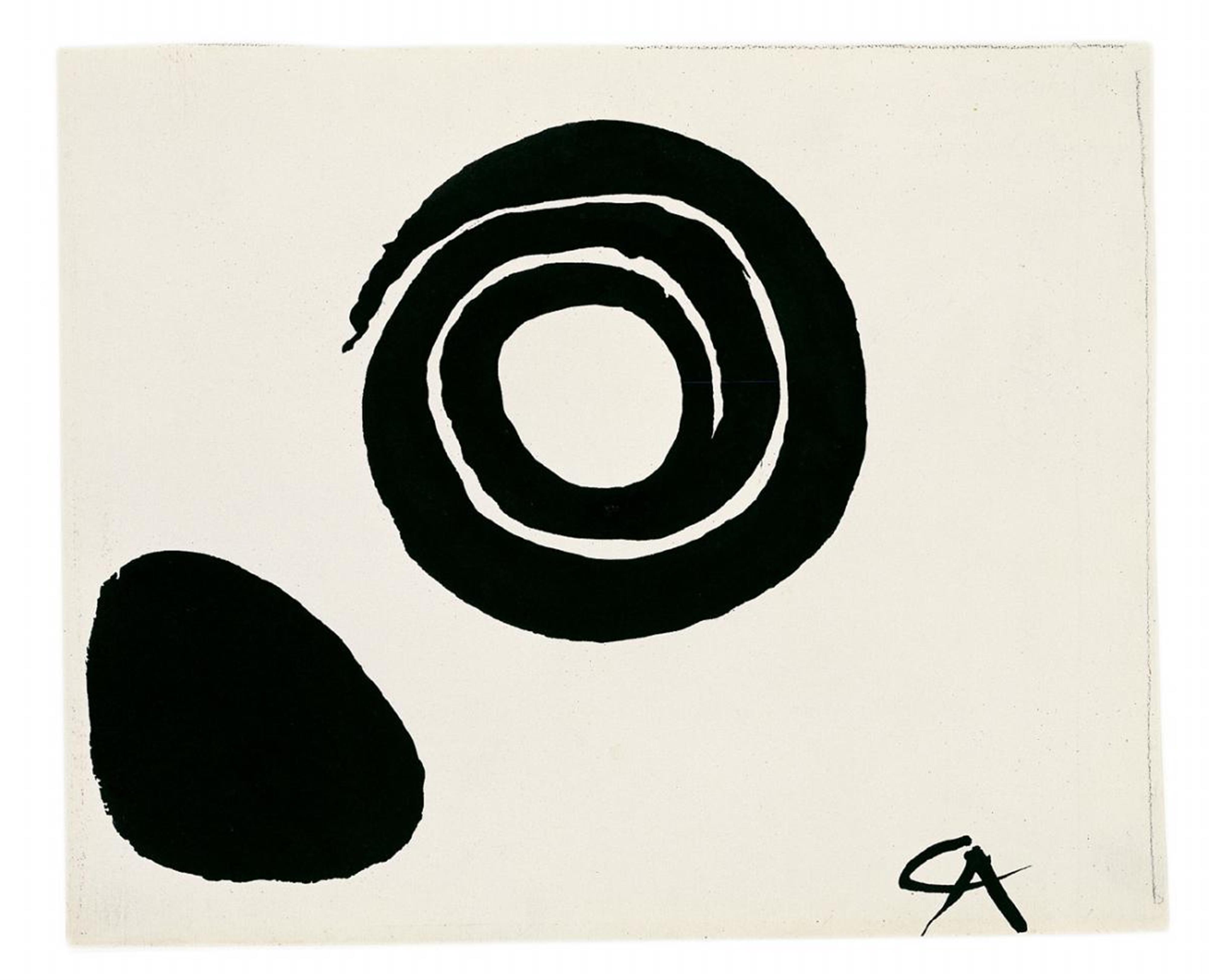 Alexander Calder - Spiral and Black Form - image-1
