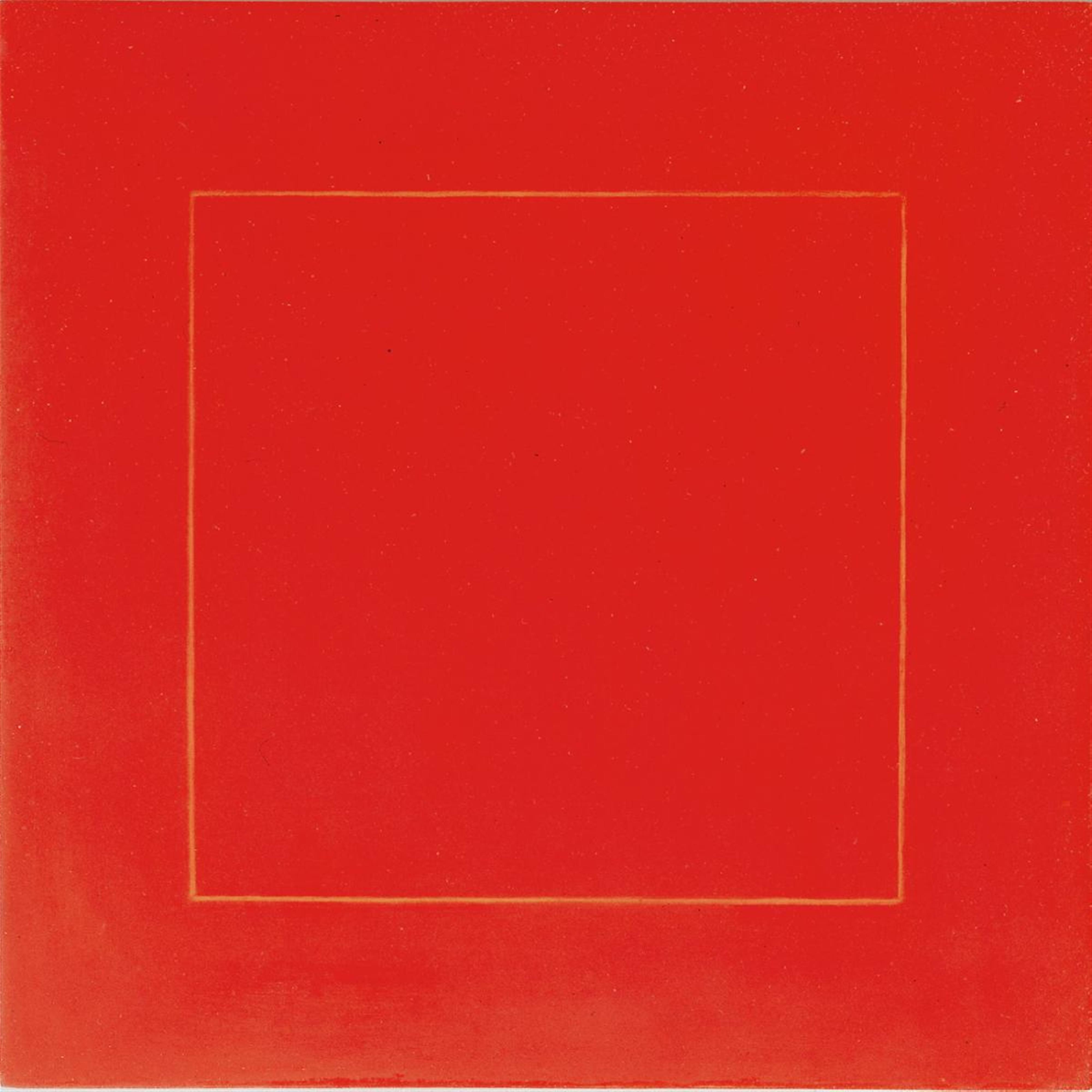 Antonio Calderara - Nel quadrato rosso scrittura quadrata - image-1