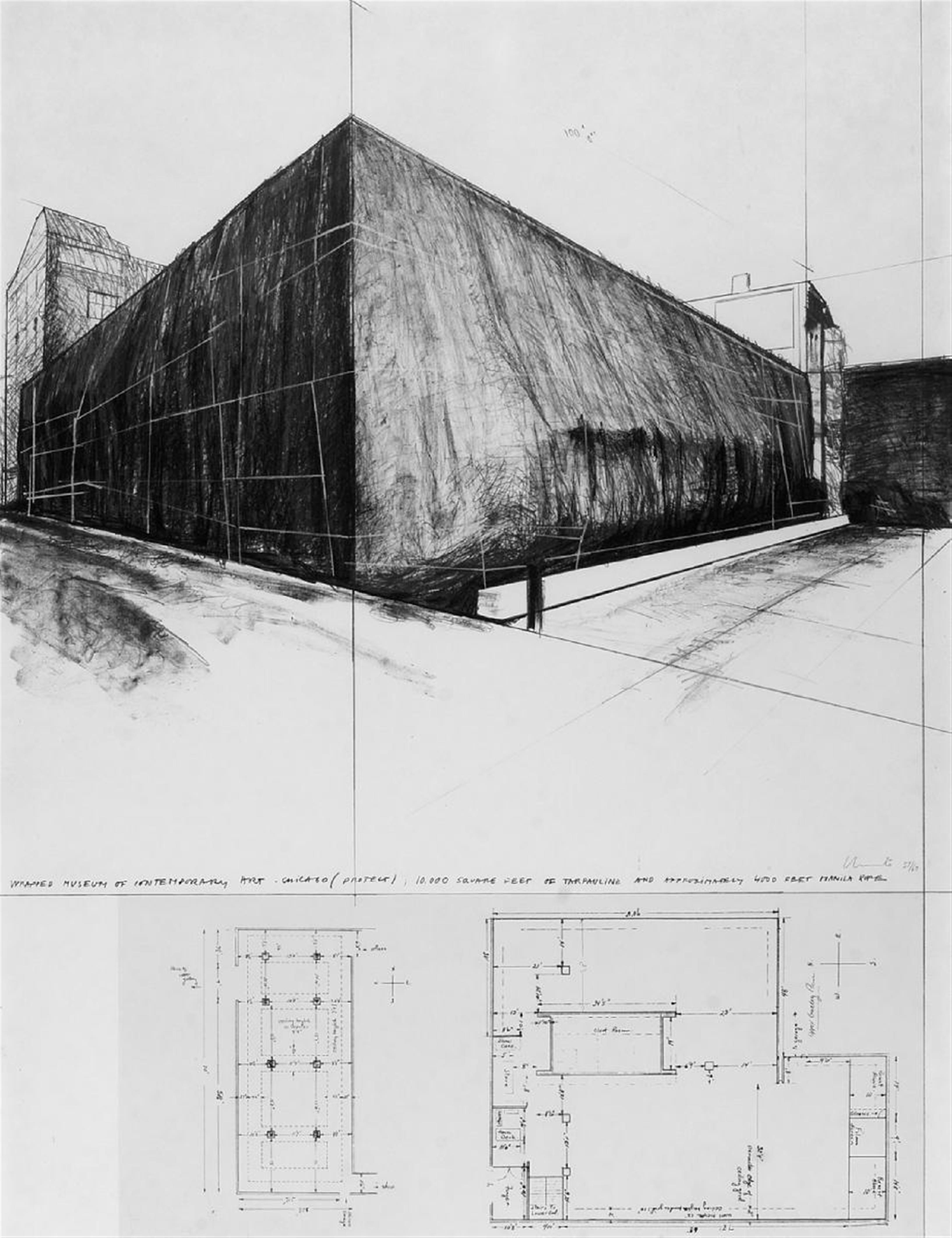 Christo - Wrapped Museum of Contemporary Art, Project for Chicago - image-1