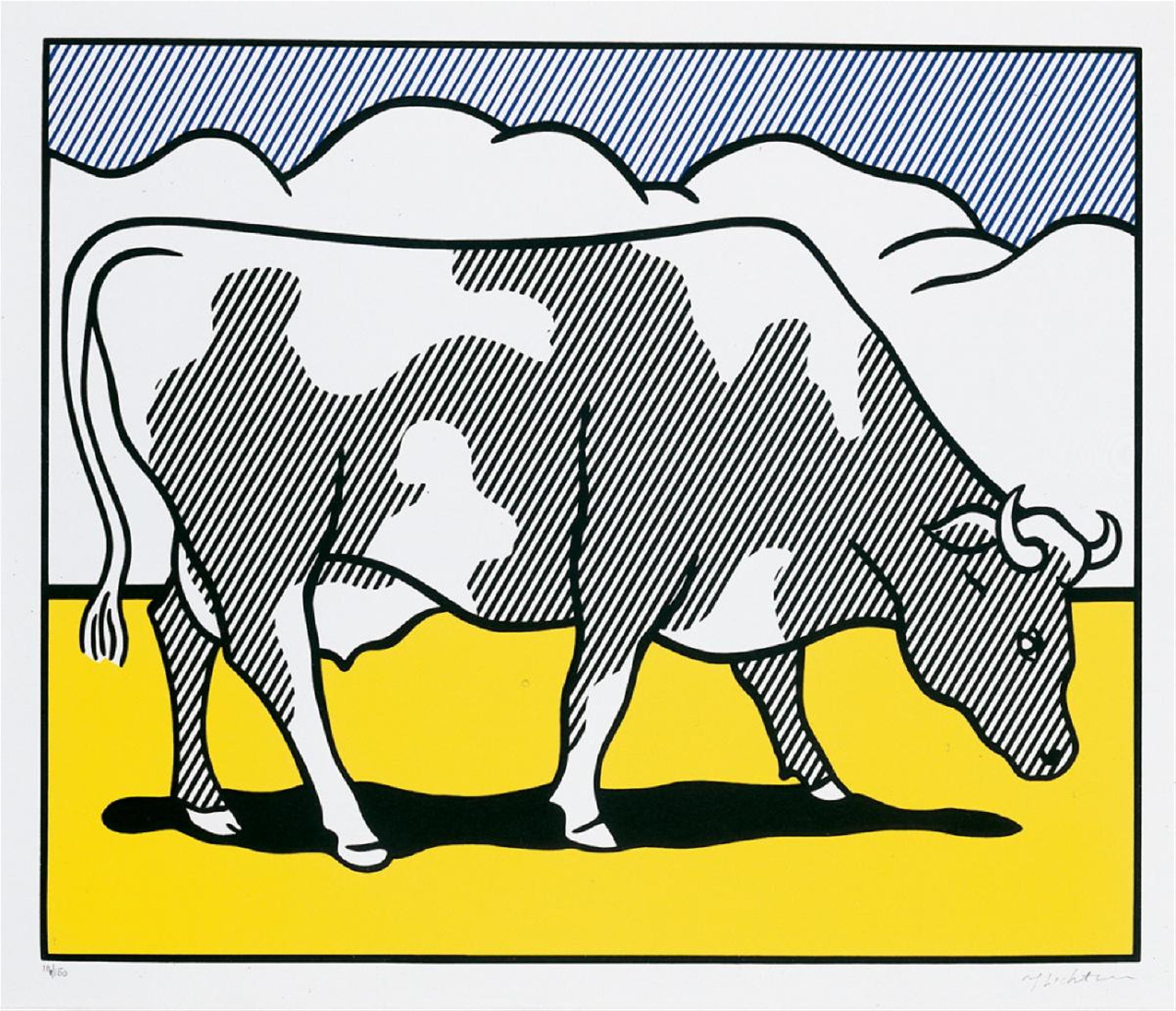 Roy Lichtenstein - Cow Triptych (Cow going abstract) - image-1