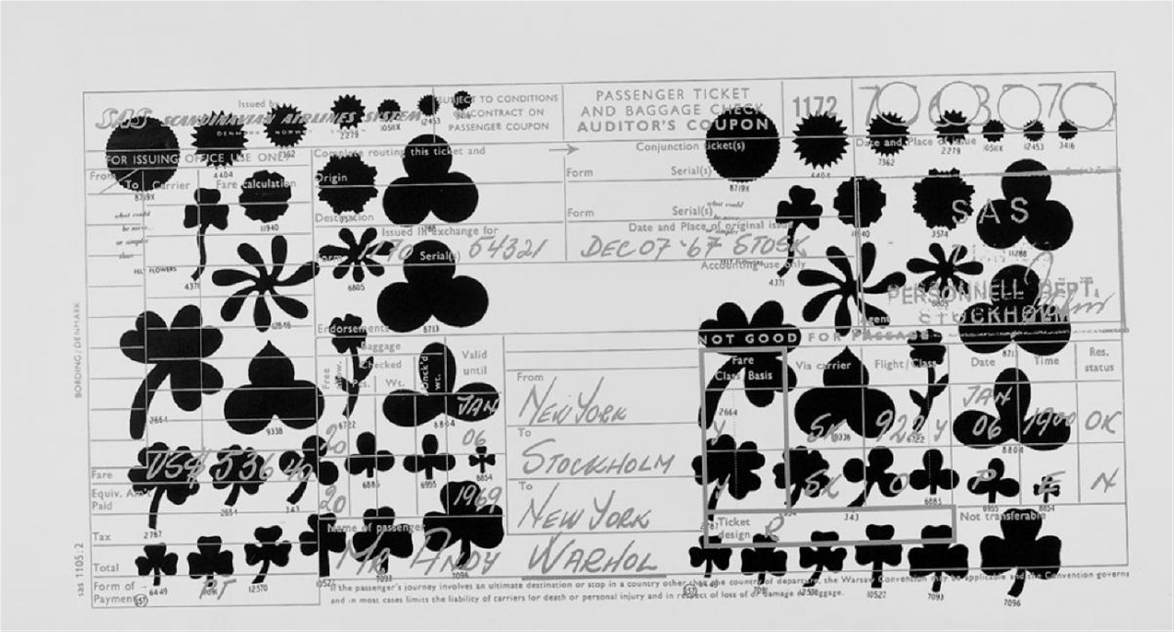Andy Warhol - SAS Passenger Ticket - image-1