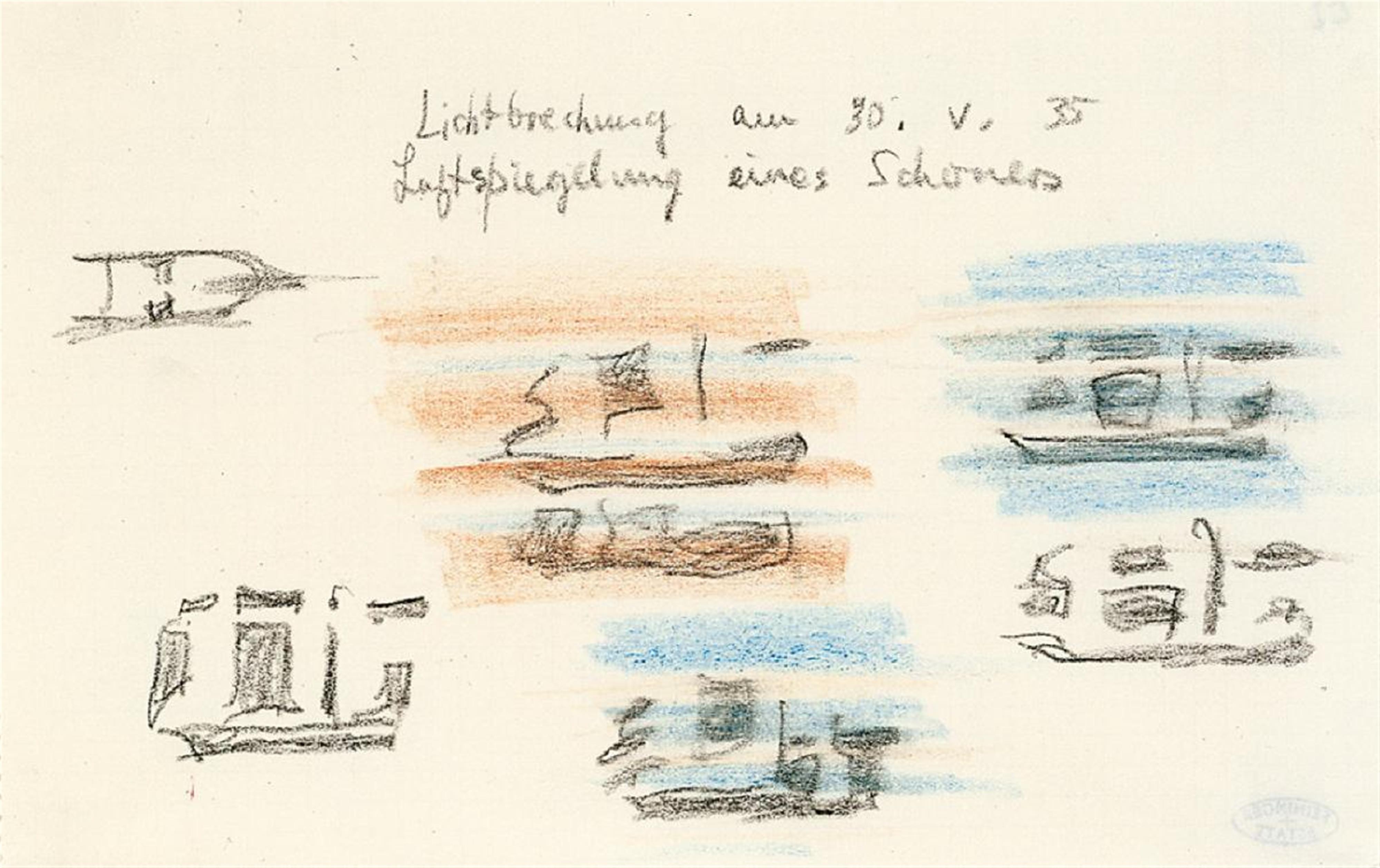 Lyonel Feininger - Lichtbrechung - Luftspiegelung eines Schoners (Ostsee) - image-1