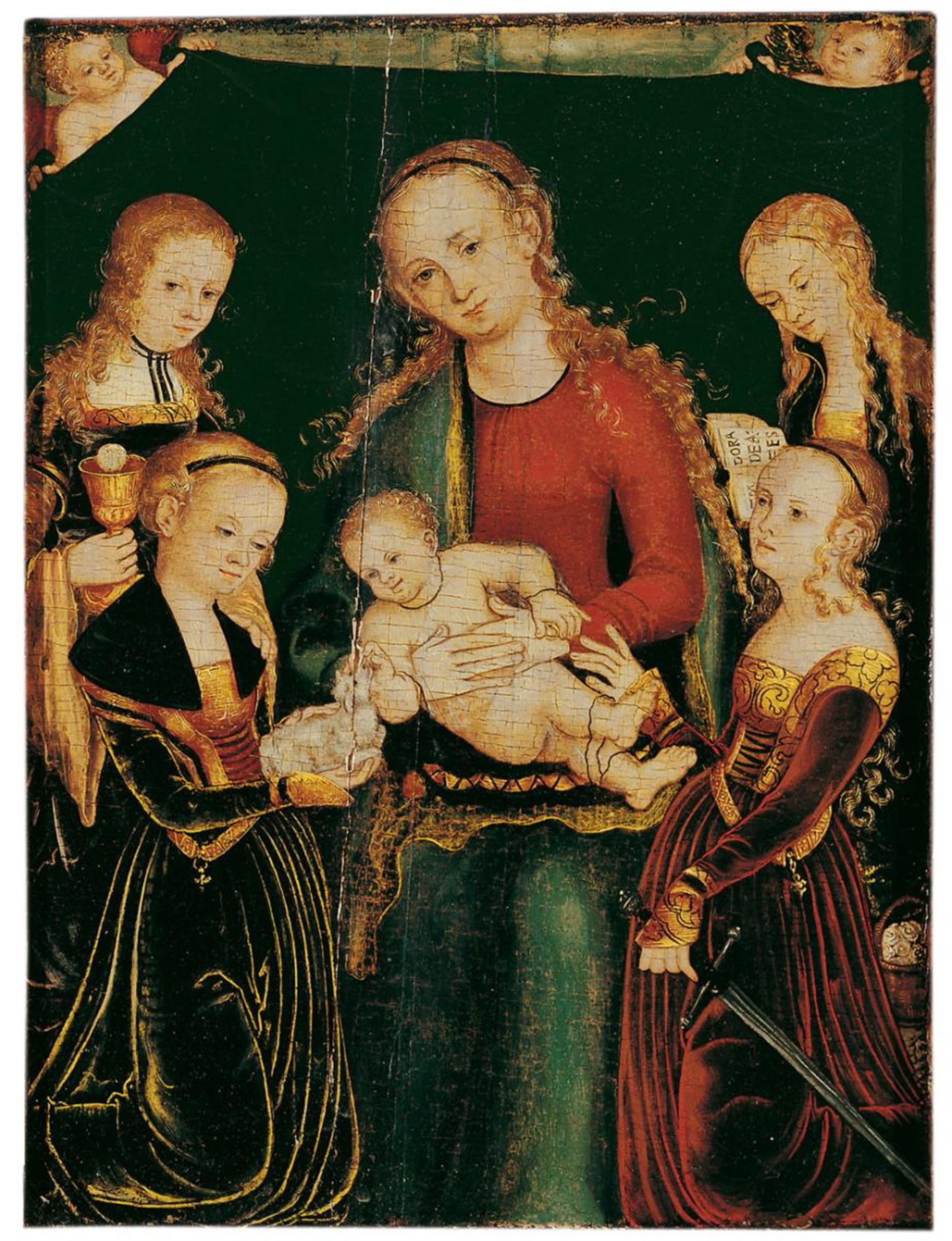 Lucas Cranach d. Ä., Werkstatt - MARIA MIT KIND UND DEN HL. - image-1