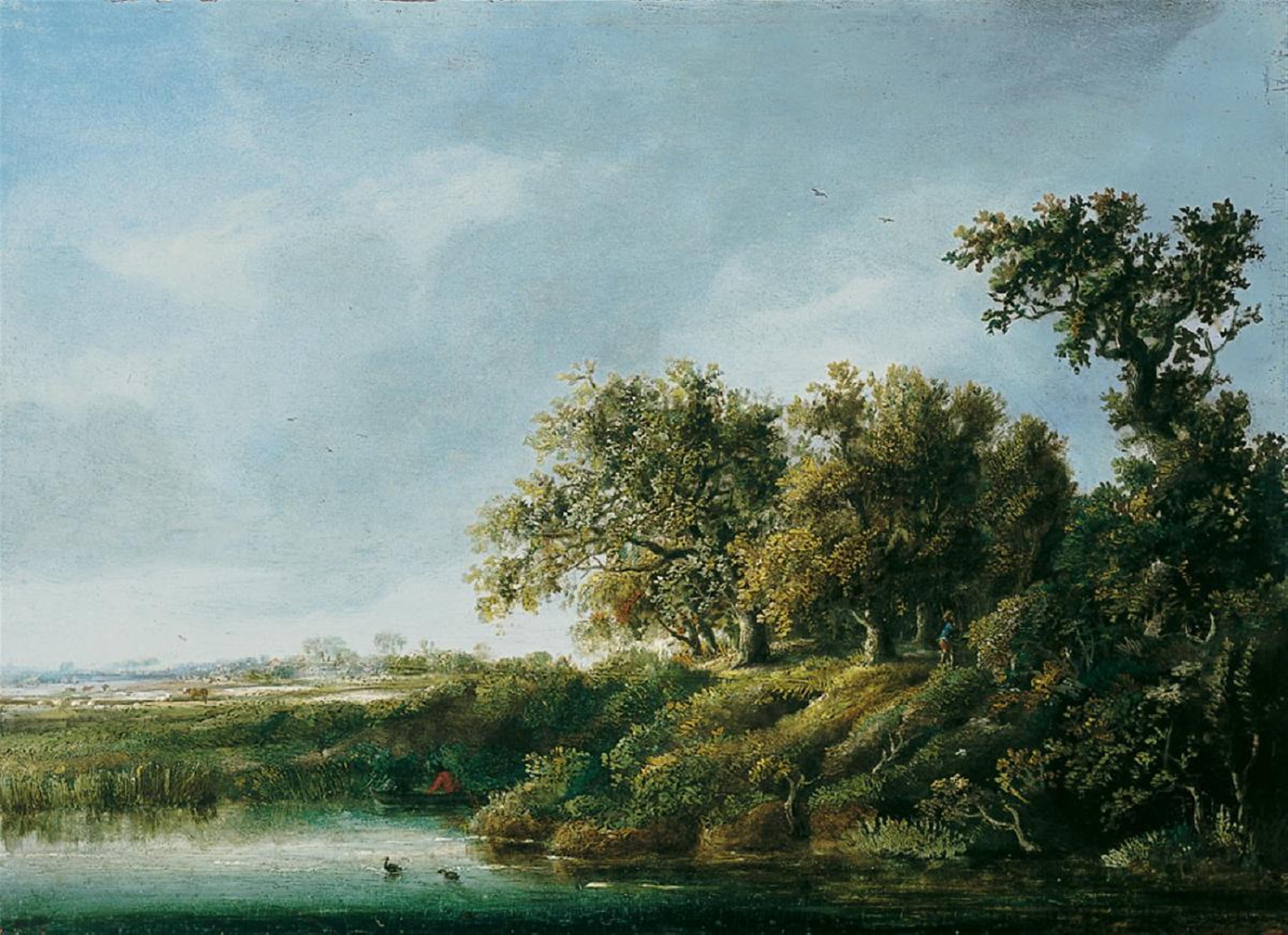 Jacob van Ruisdael, Nachfolge - BEWALDETE LANDSCHAFT MIT EINEM GEWÄSSER. - image-1