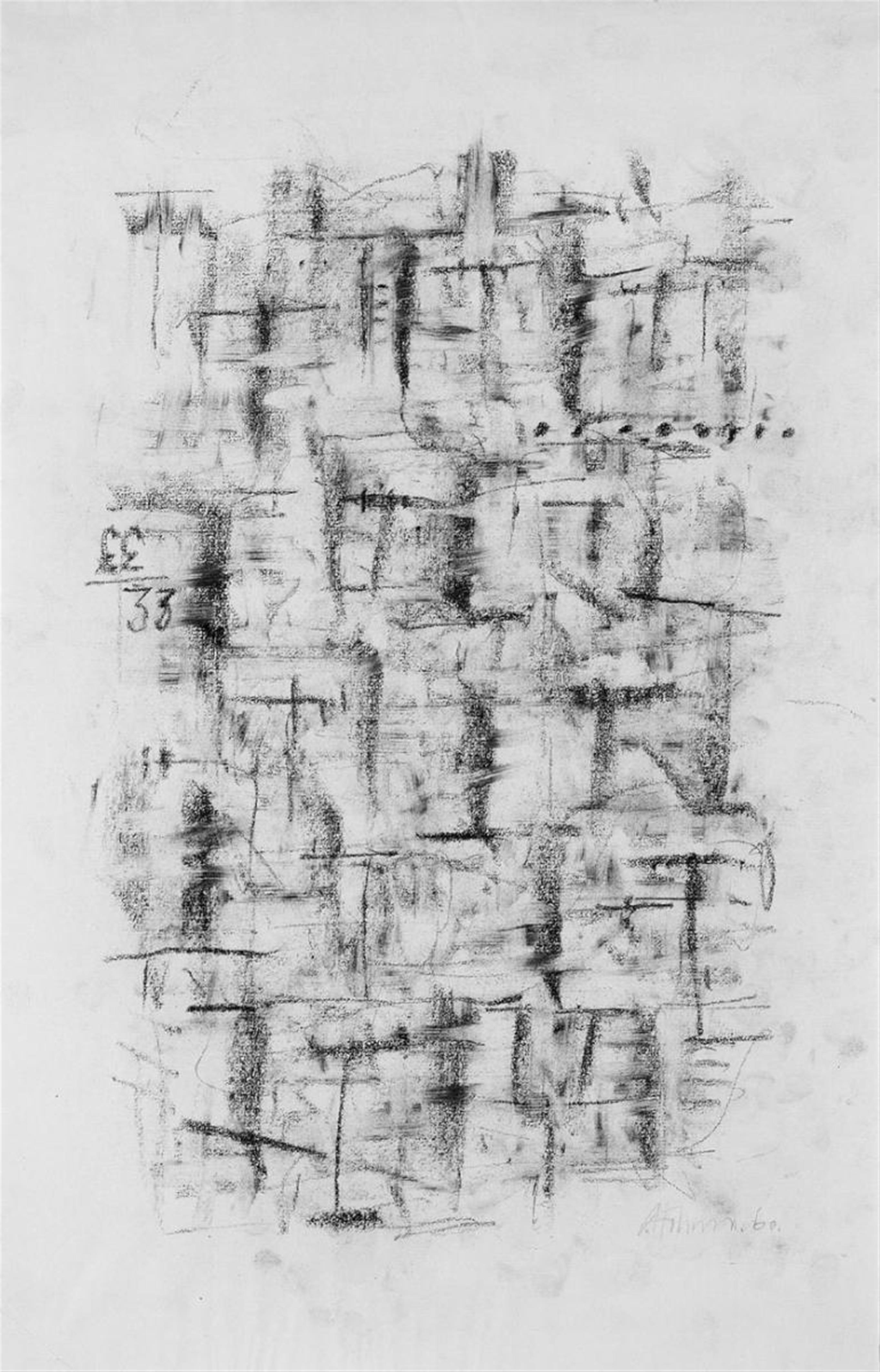 Gerhard Hoehme - Ohne Titel (Abstrakte Komposition "33") - image-1