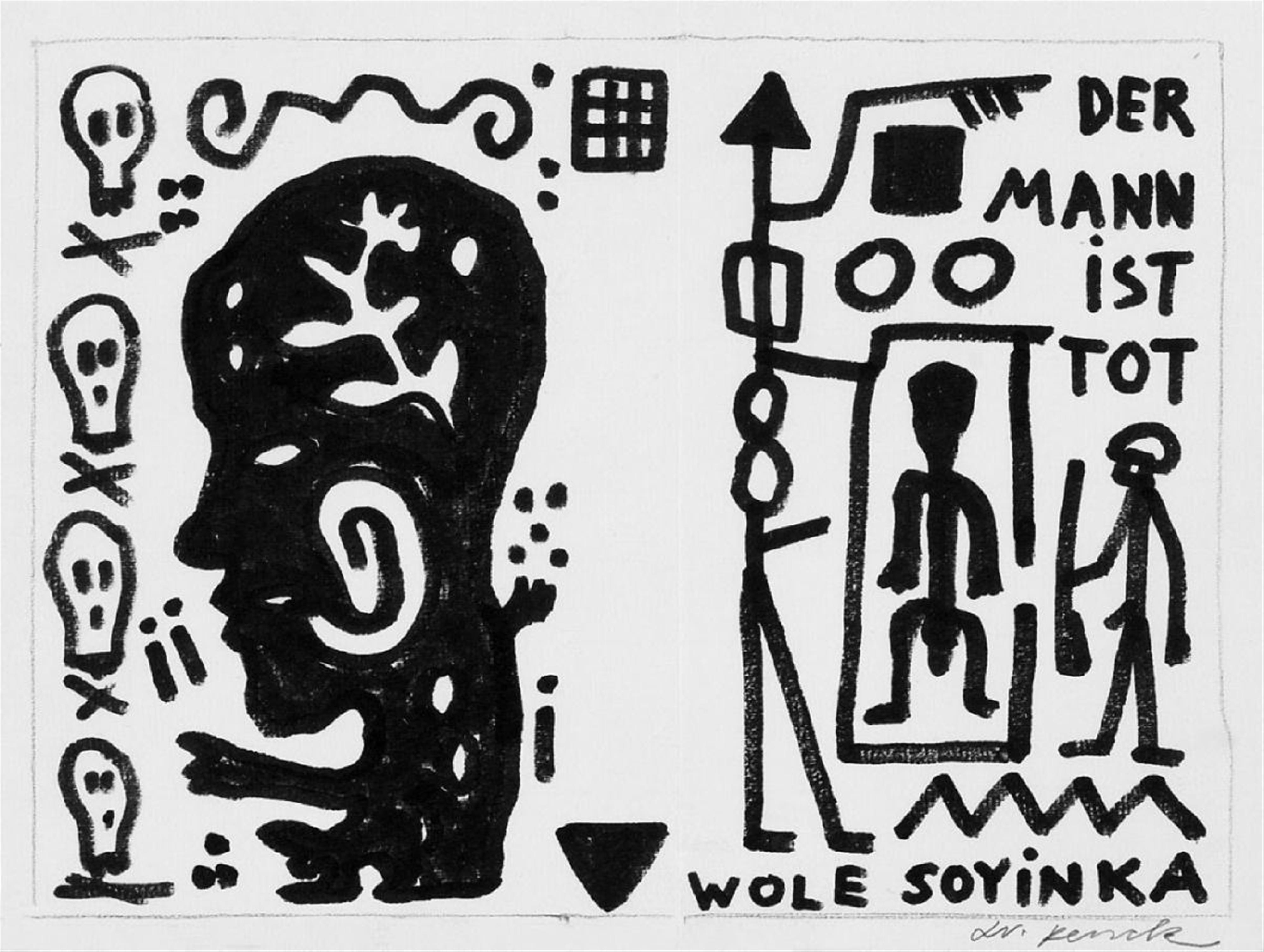 A.R. Penck - Der Mann ist tot /Wole Soyinka - image-1