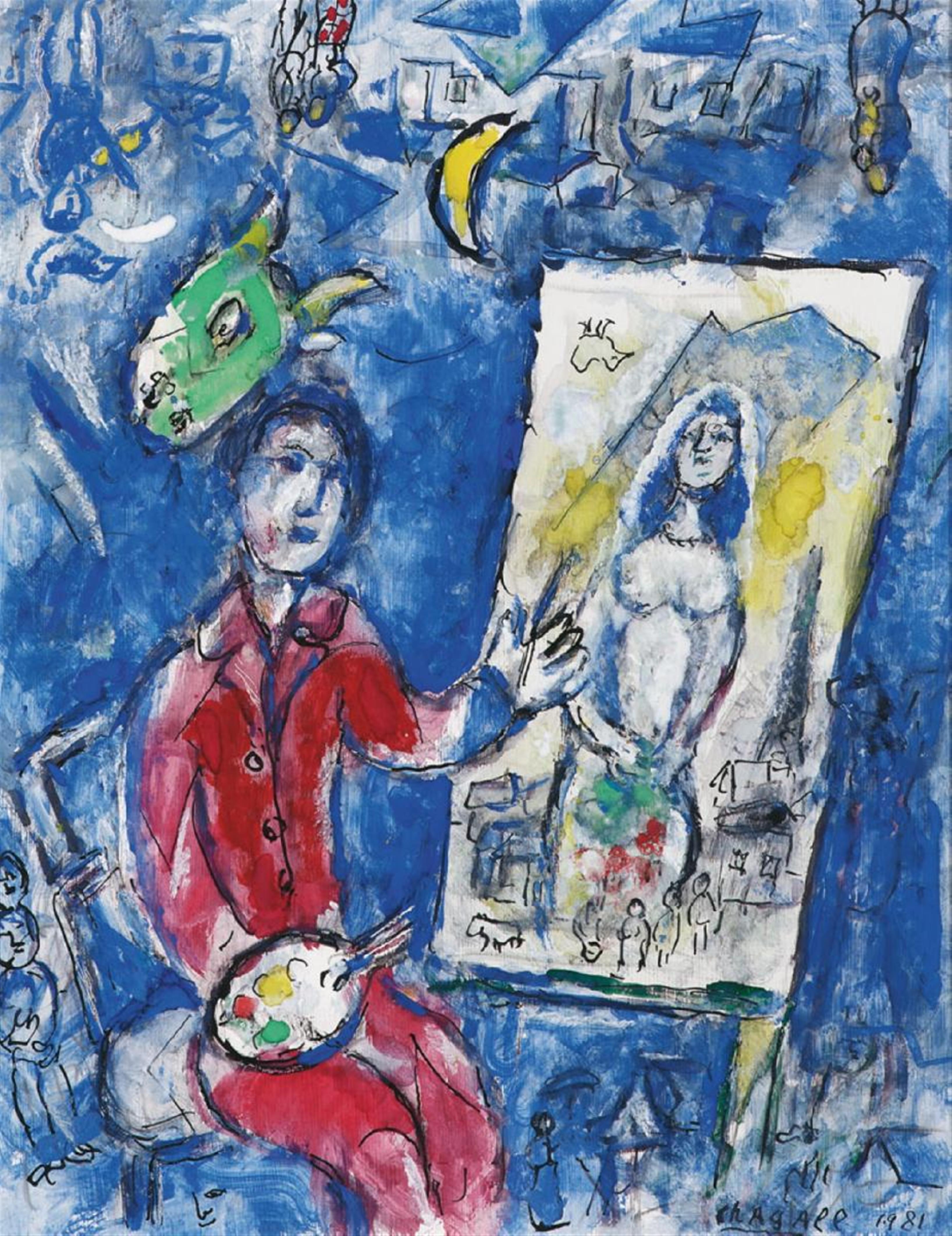 Marc Chagall - Peintre devant chevalet - image-1