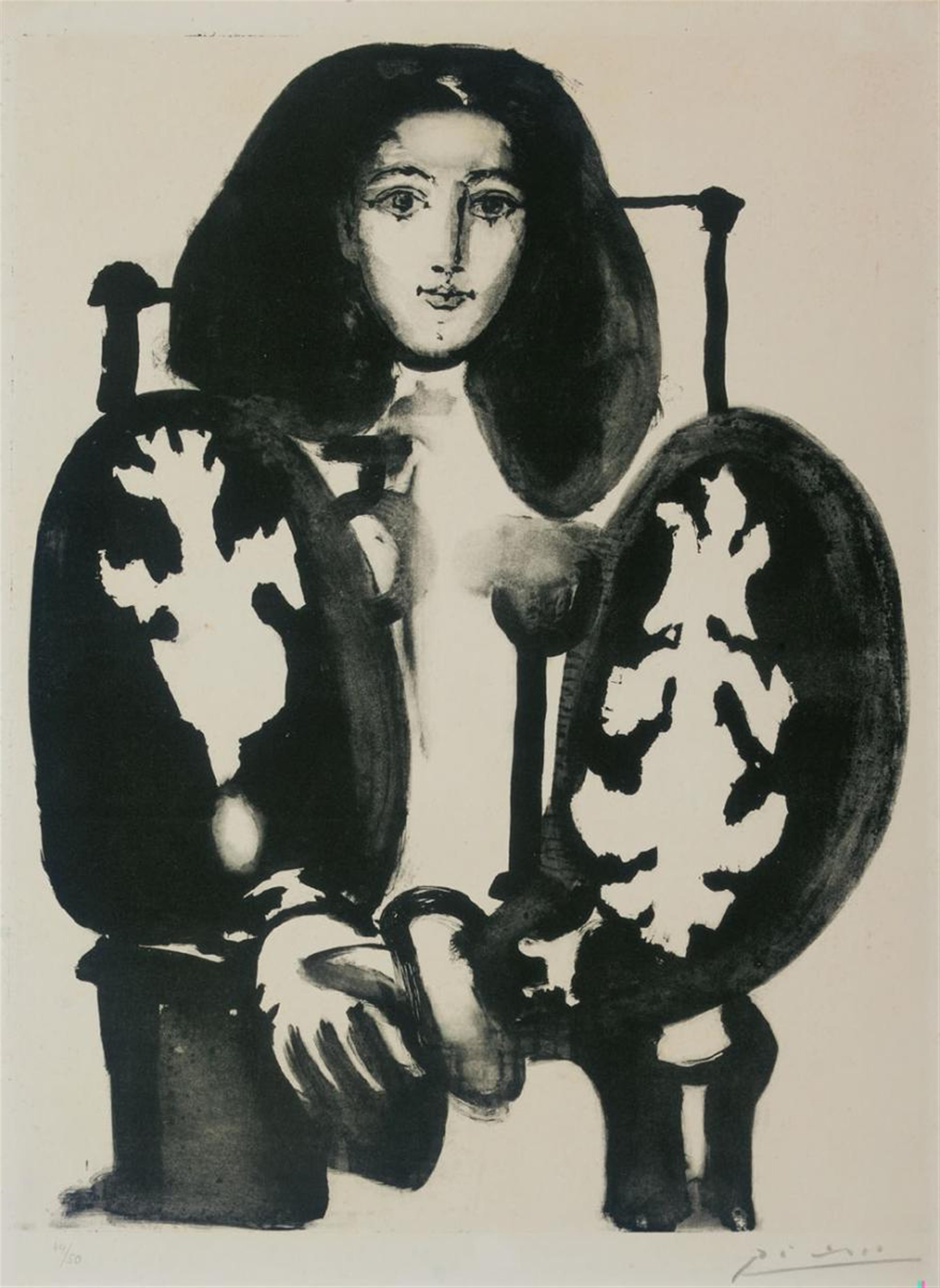 Pablo Picasso - Femme au Fauteuil No. 1 - image-1