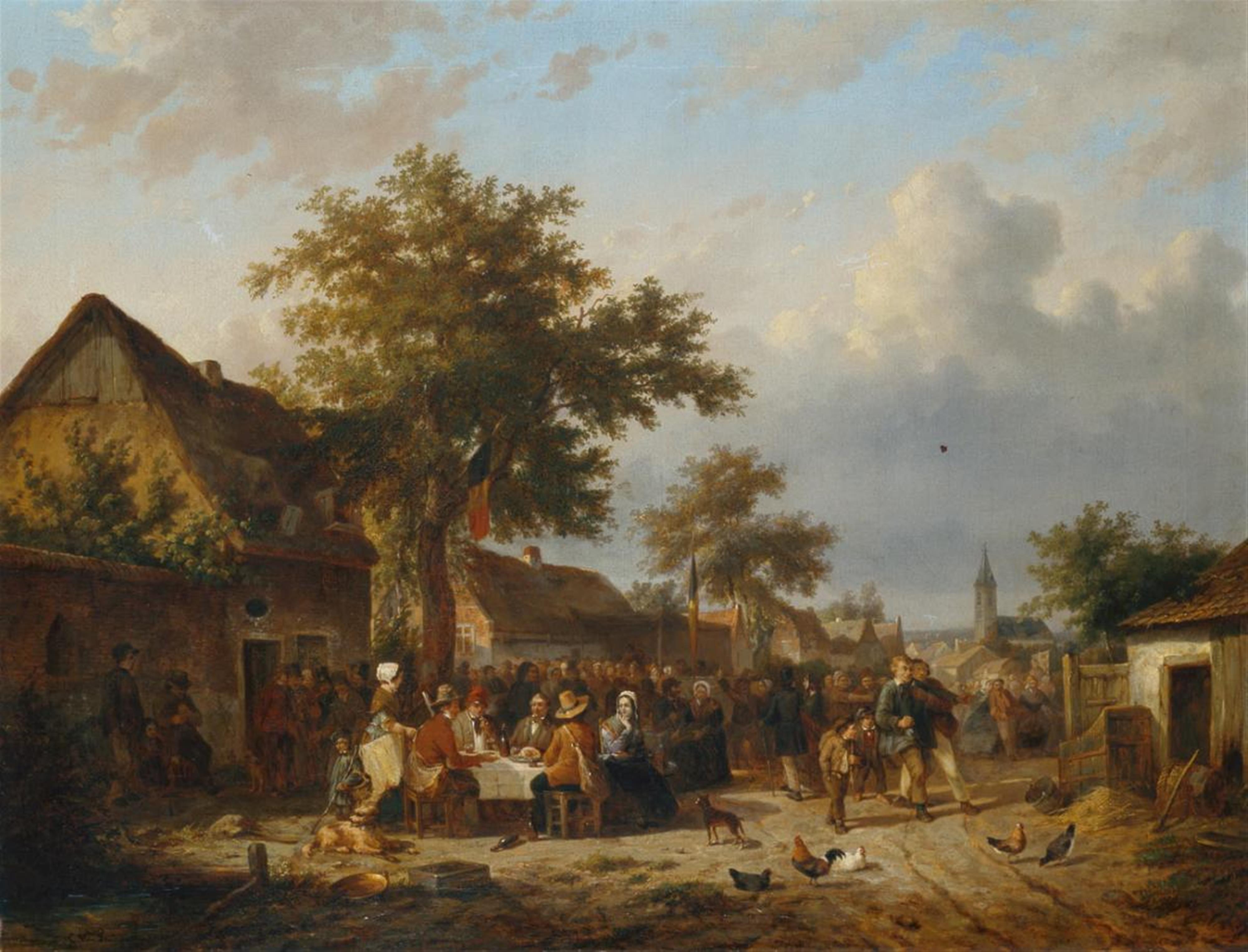 Cornelis van Leemputten - DÖRFLICHES STRASSENFEST. - image-1
