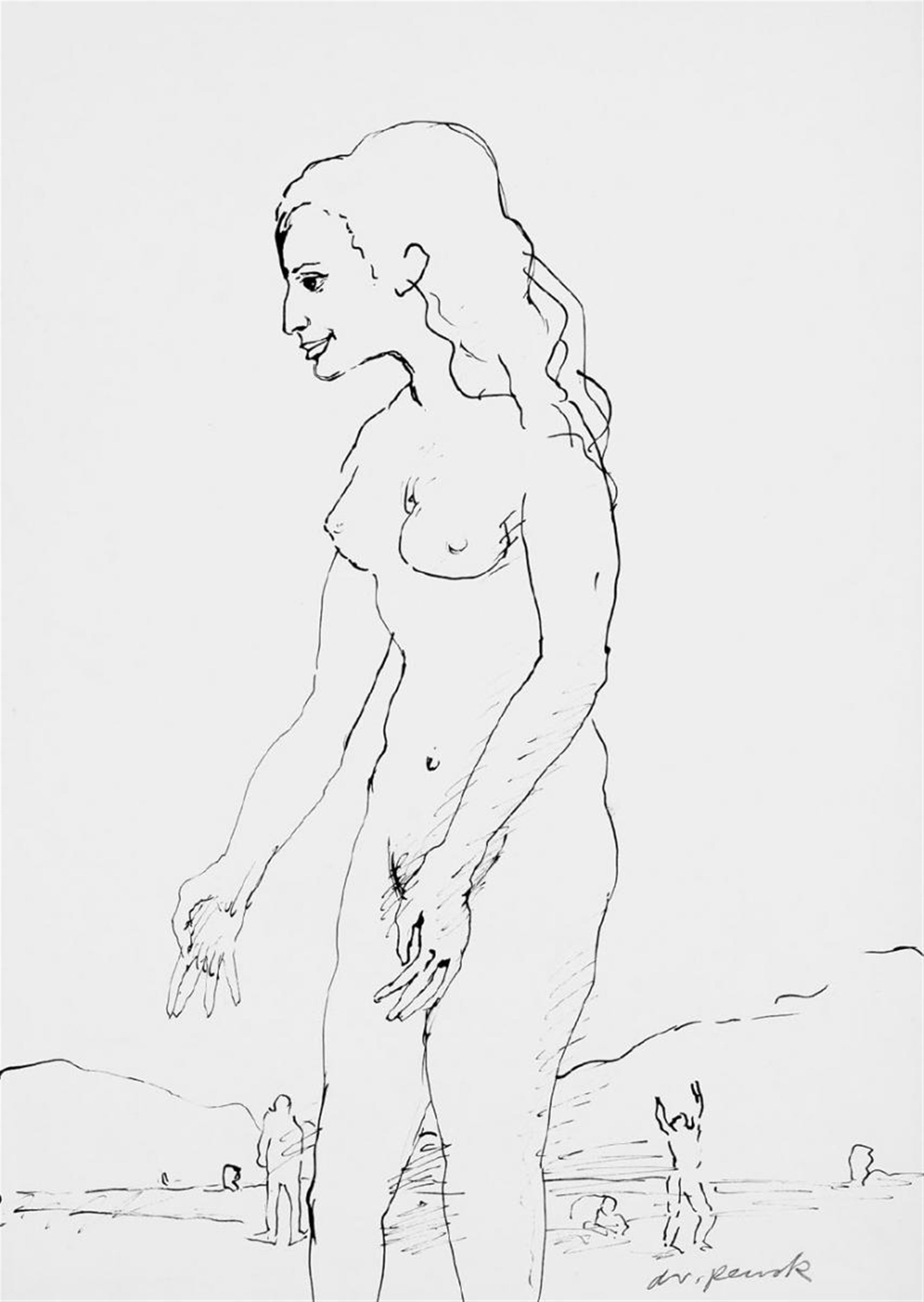 A.R. Penck - Ohne Titel (Weiblicher Akt) - image-1