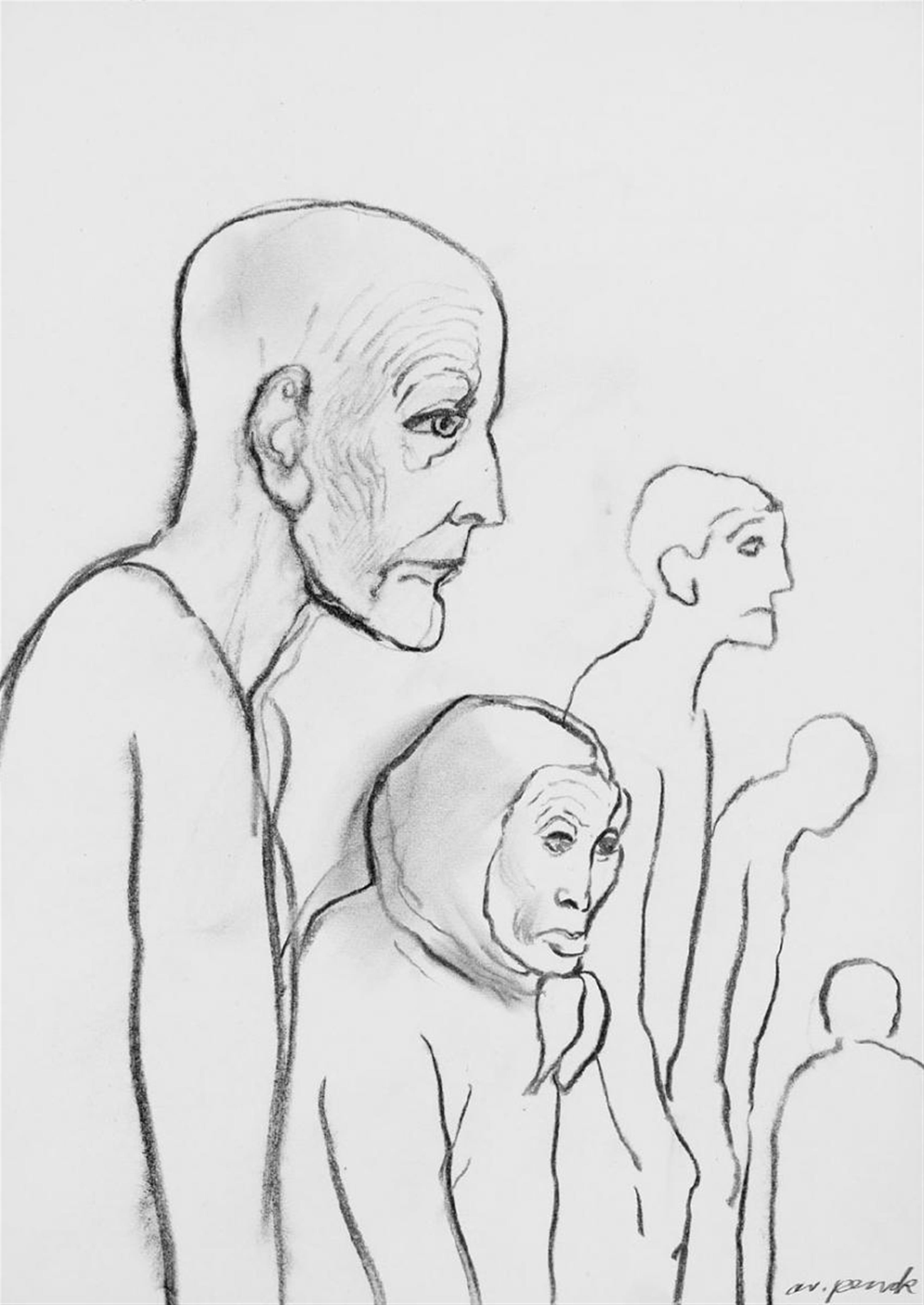 A.R. Penck - Ohne Titel (Ausgemergelte Gestalten) - image-1