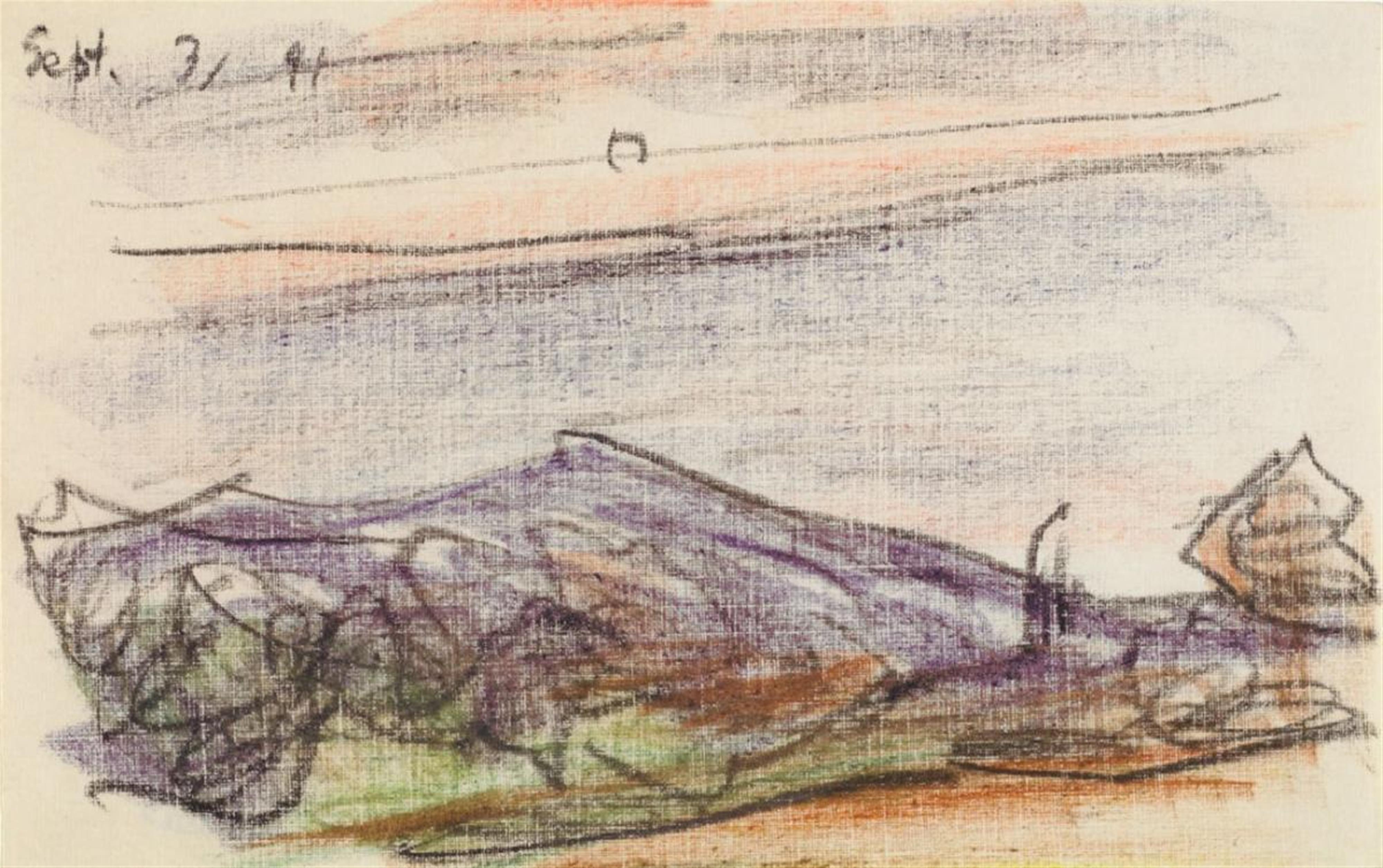 Lyonel Feininger - Purple Hills and Setting Sun, Connecticut - image-1