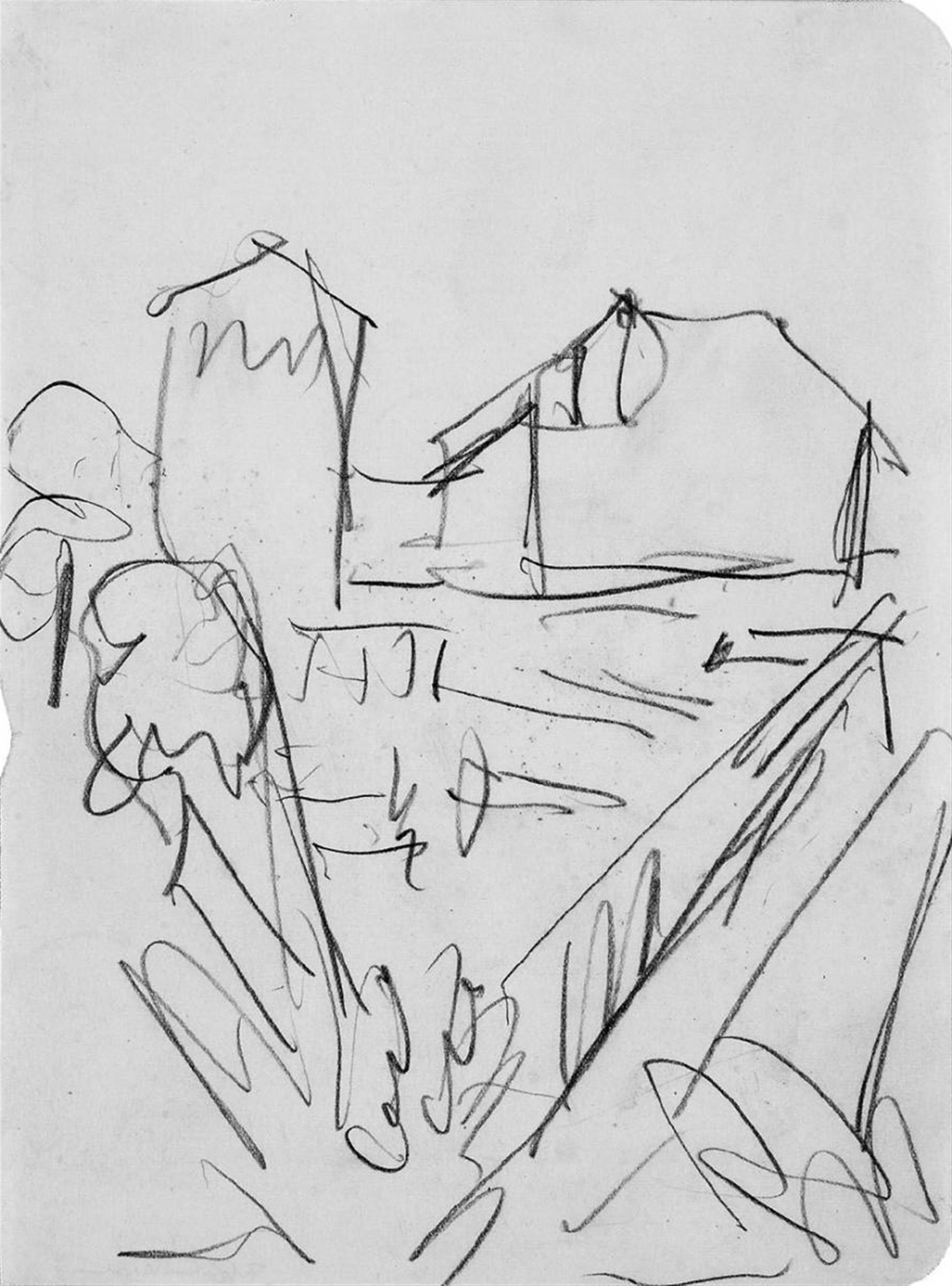 Ernst Ludwig Kirchner - Ohne Titel (Häuser mit Weg) - image-1