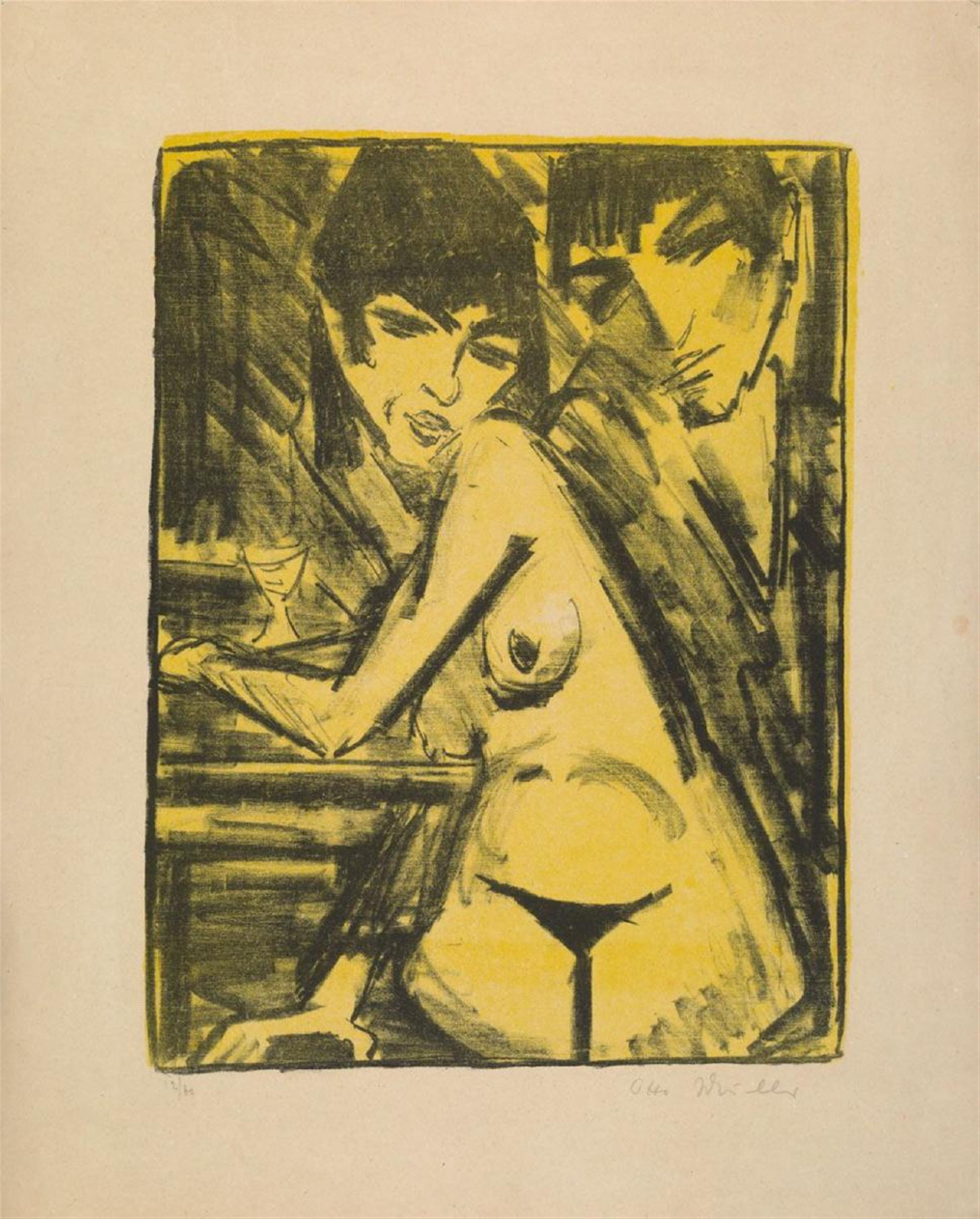 Otto Mueller - Paar am Tisch (Selbstbildnis mit Maschka) - image-1