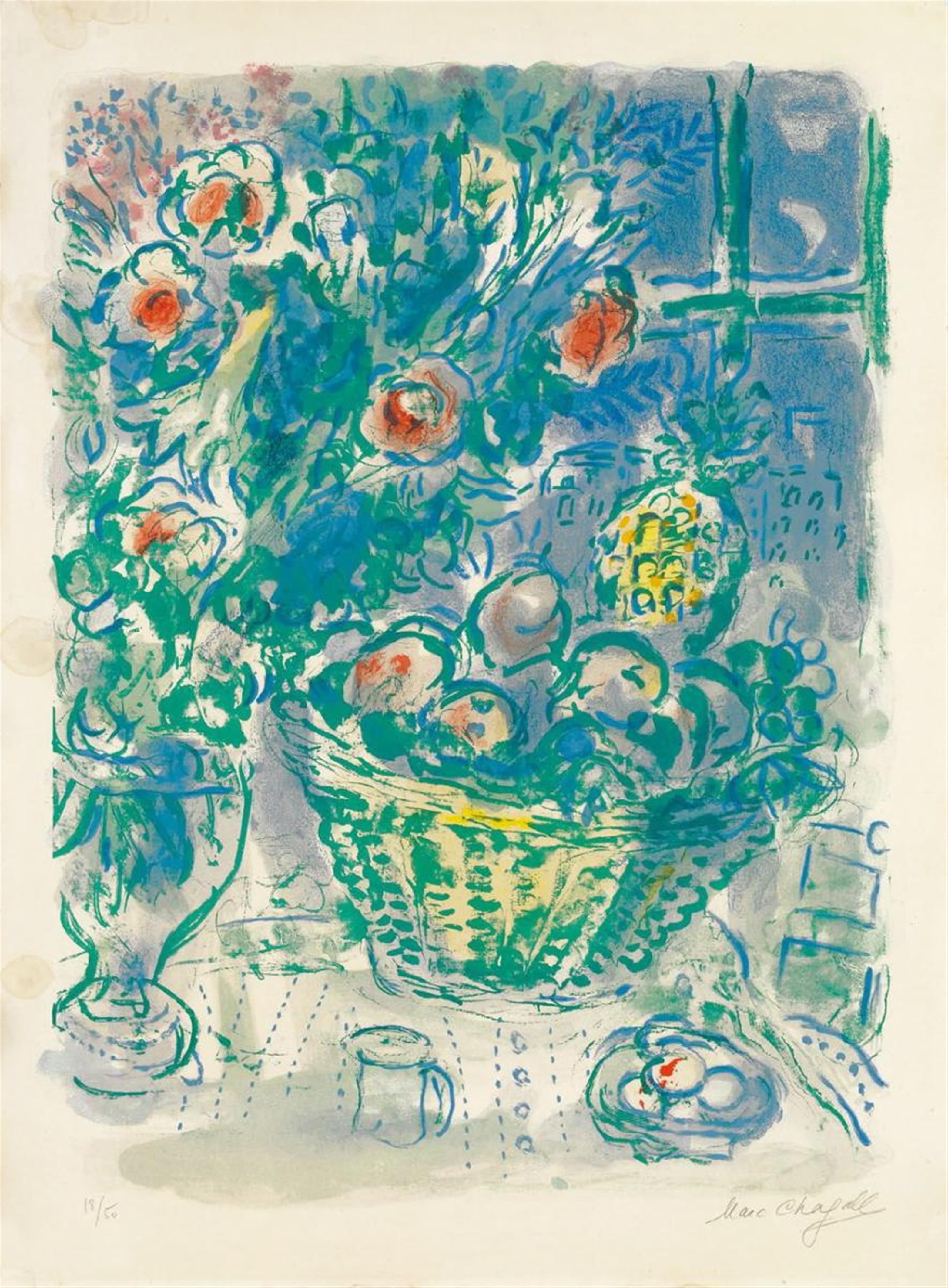 Marc Chagall - Corbeille de Fruits et Ananas - image-1