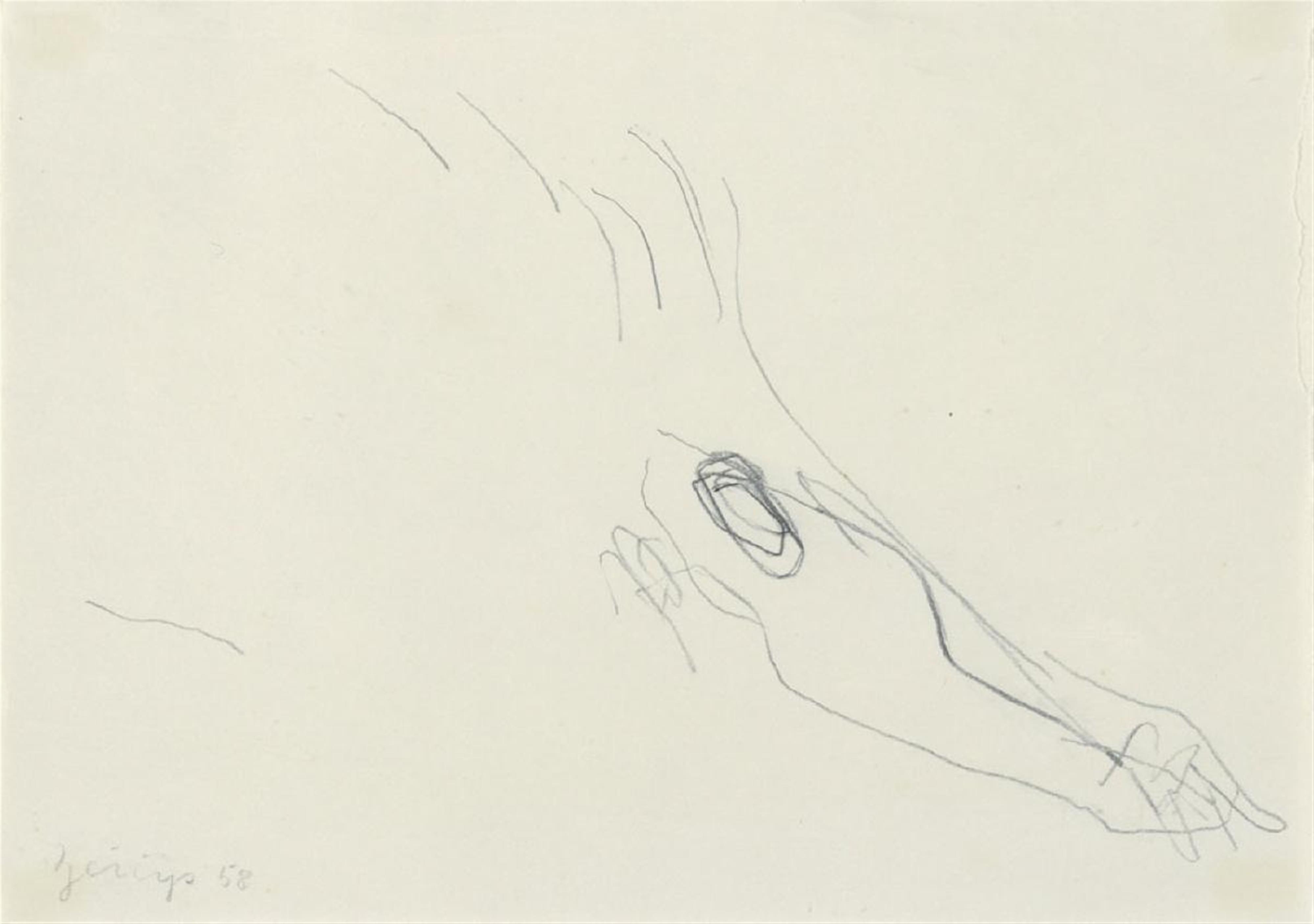 Joseph Beuys - Ohne Titel (Hirschkopf) - image-1