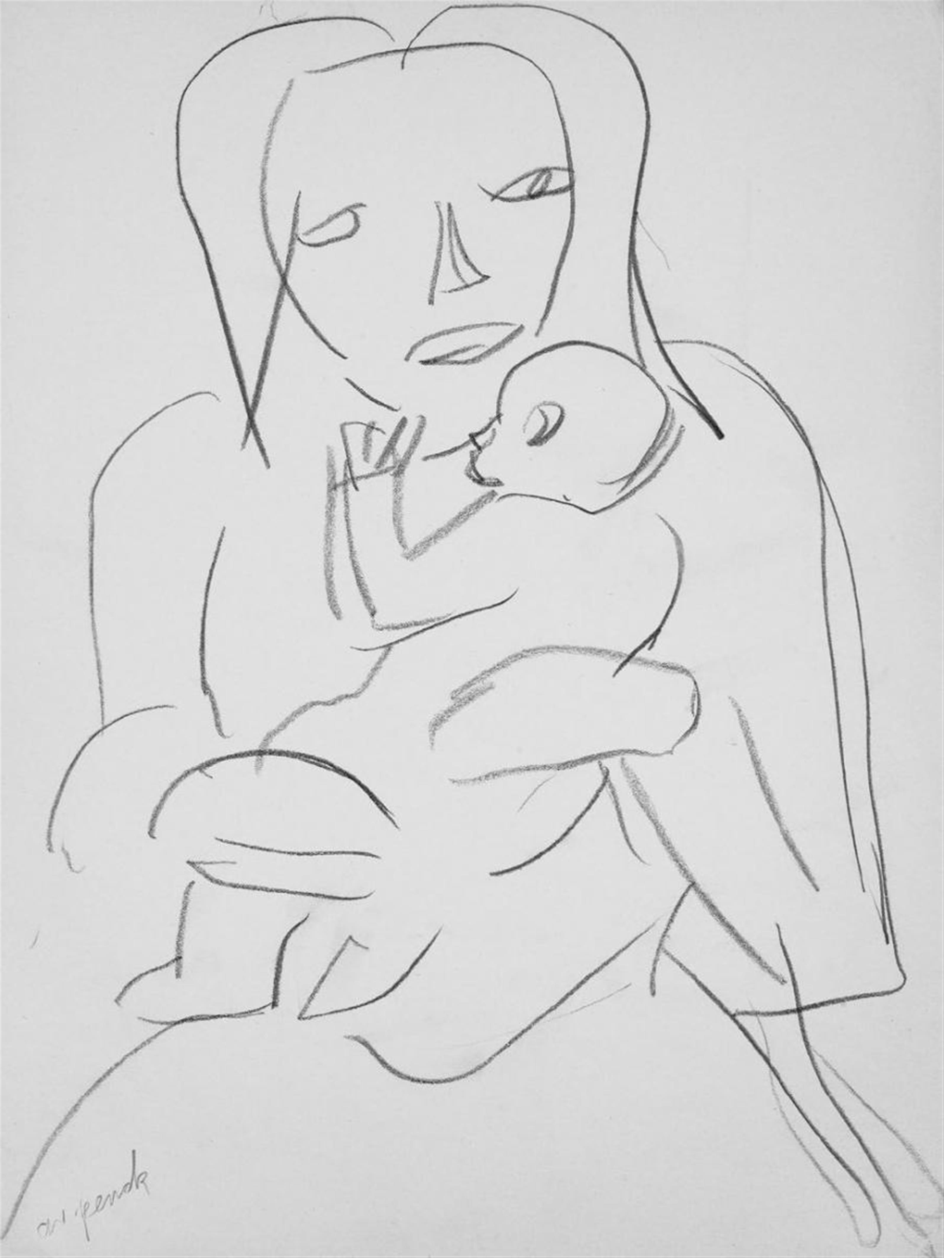 A.R. Penck - Ohne Titel. Ohne Titel (Mutter mit Kind) - image-1