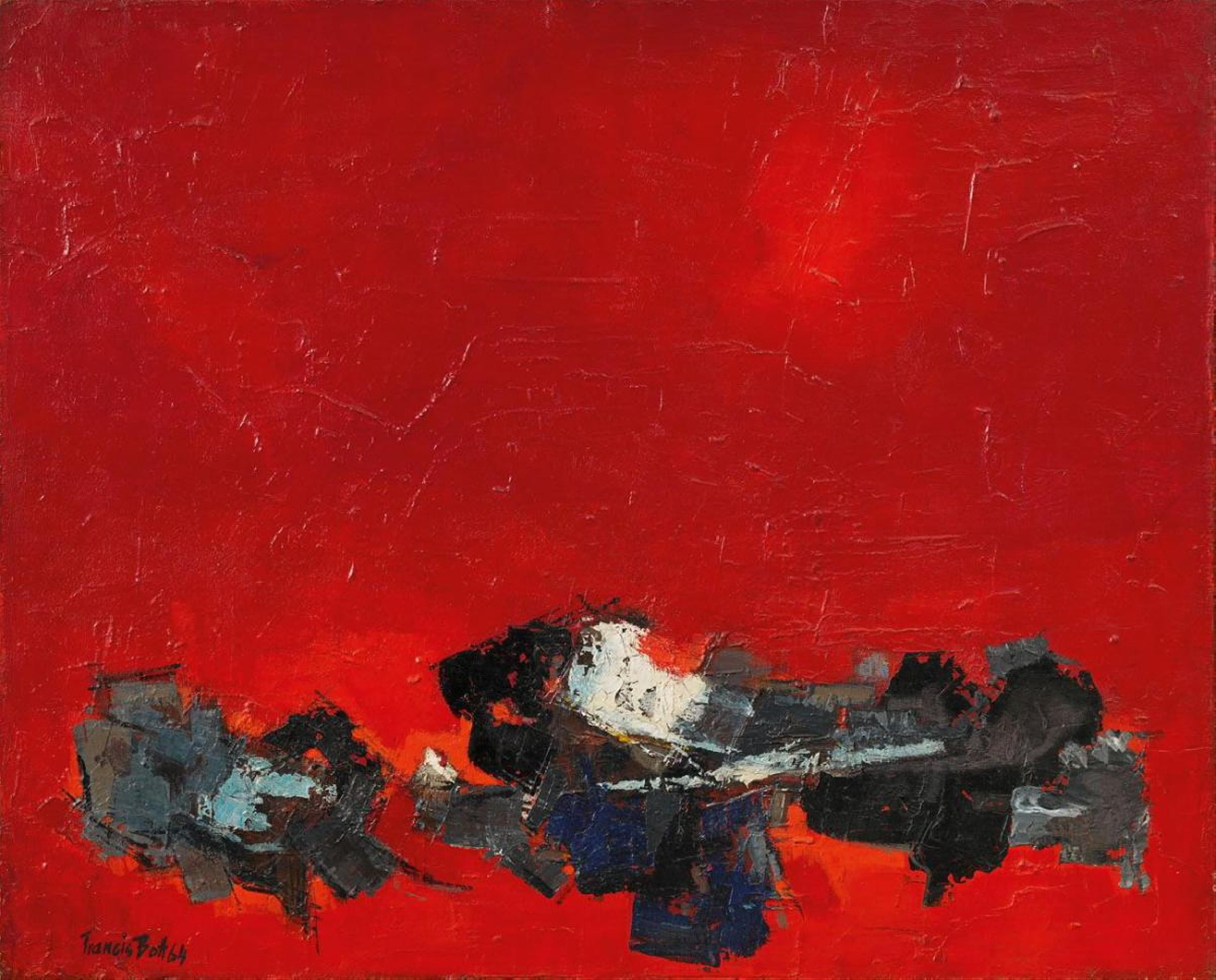 Francis Bott - Ohne Titel (Komposition auf Rot) - image-1