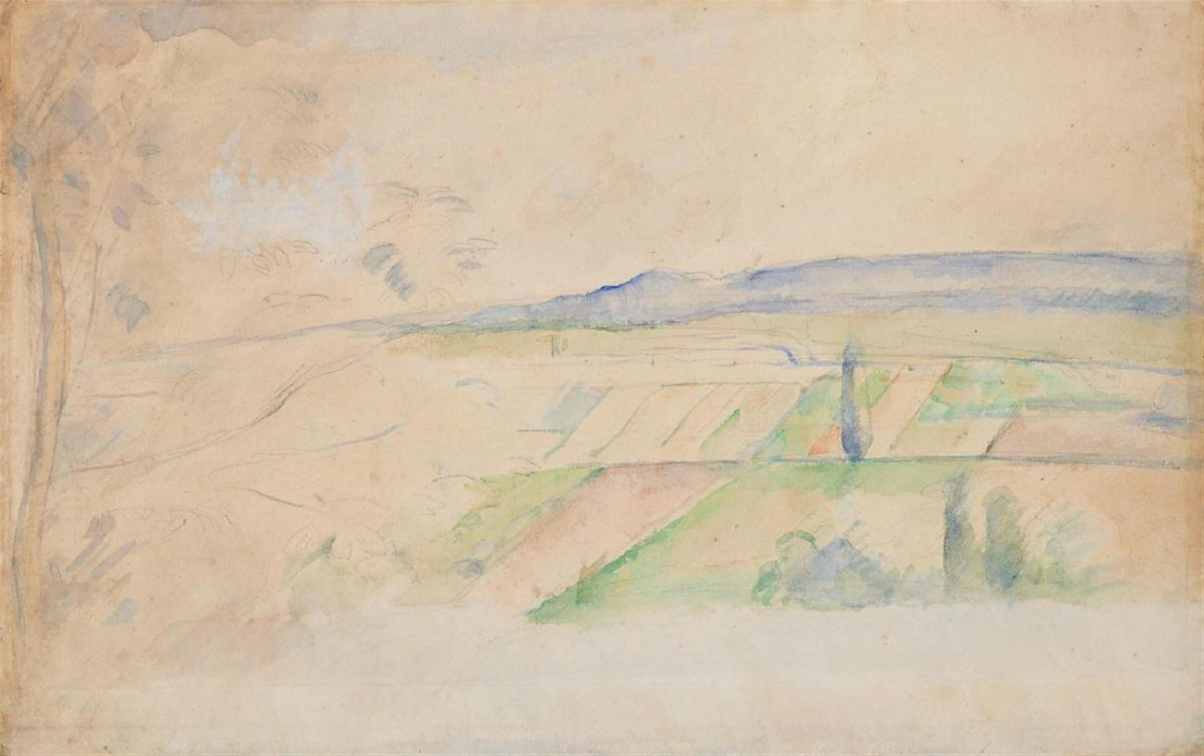 Paul Cezanne - Paysage (environs de Pontoise?) - image-1