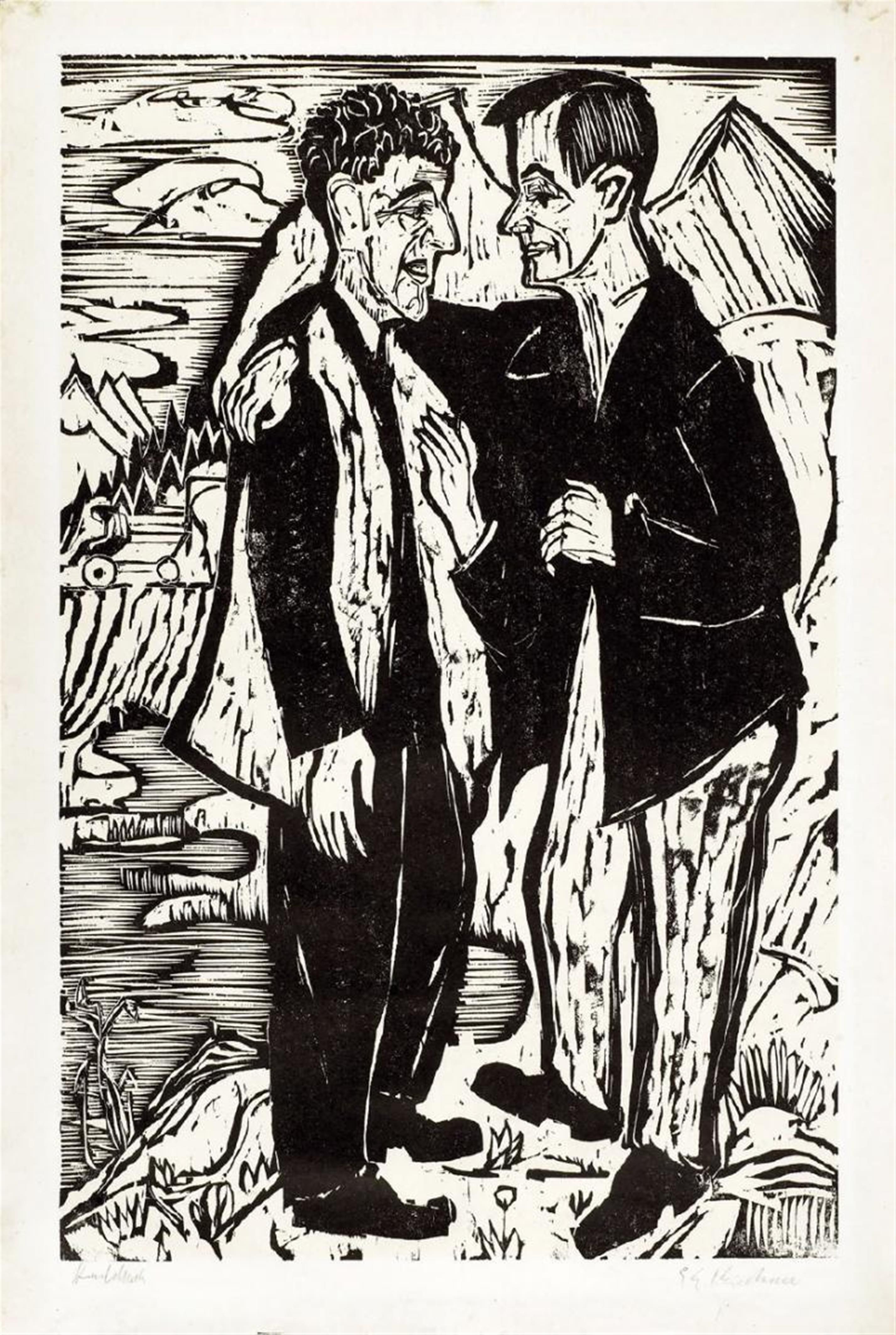 Ernst Ludwig Kirchner - Die Freunde (Müller und Scherer) - image-1