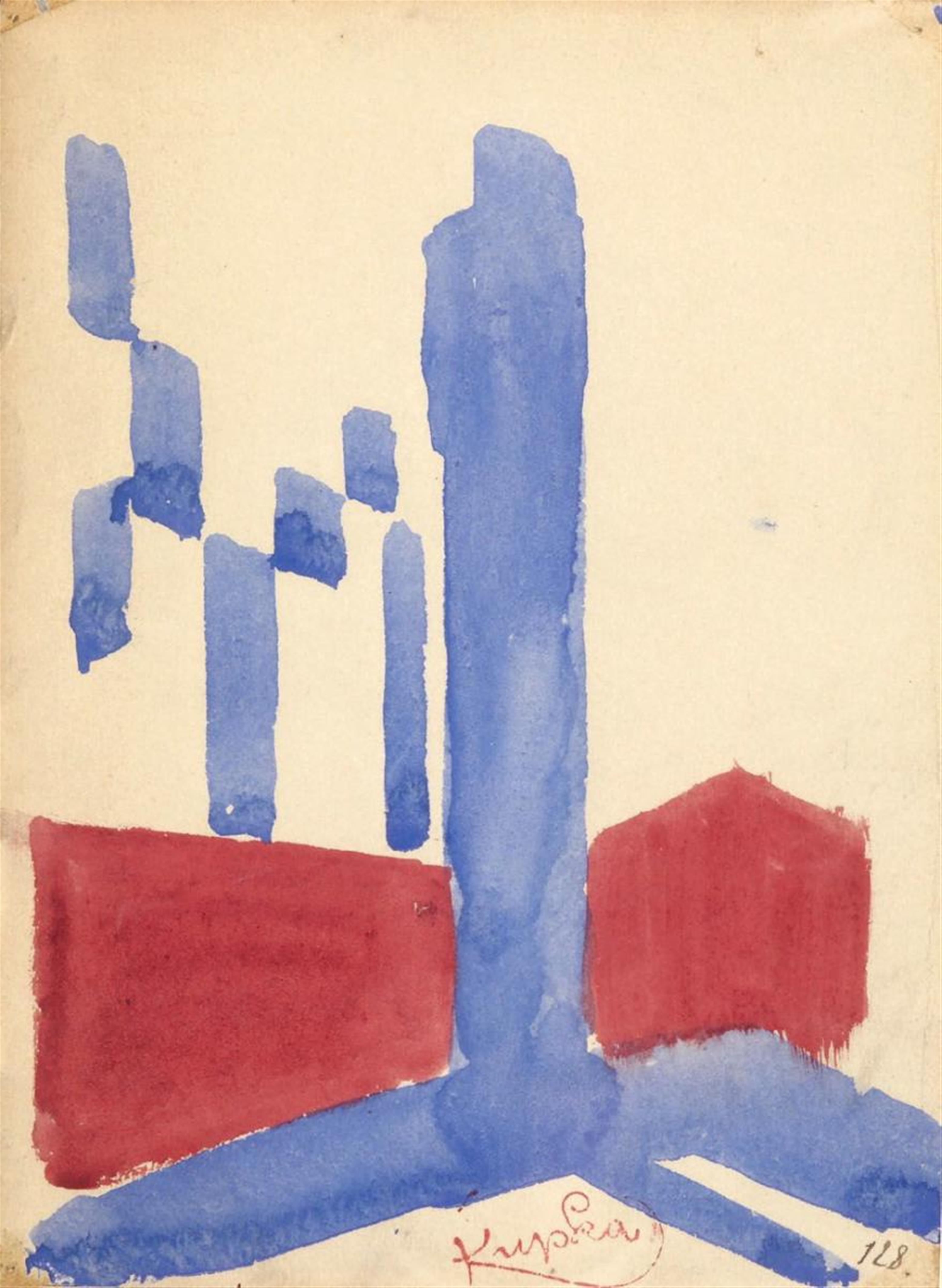 Frantisek Kupka - Ohne Titel (Rot-Blaue Komposition) - image-1