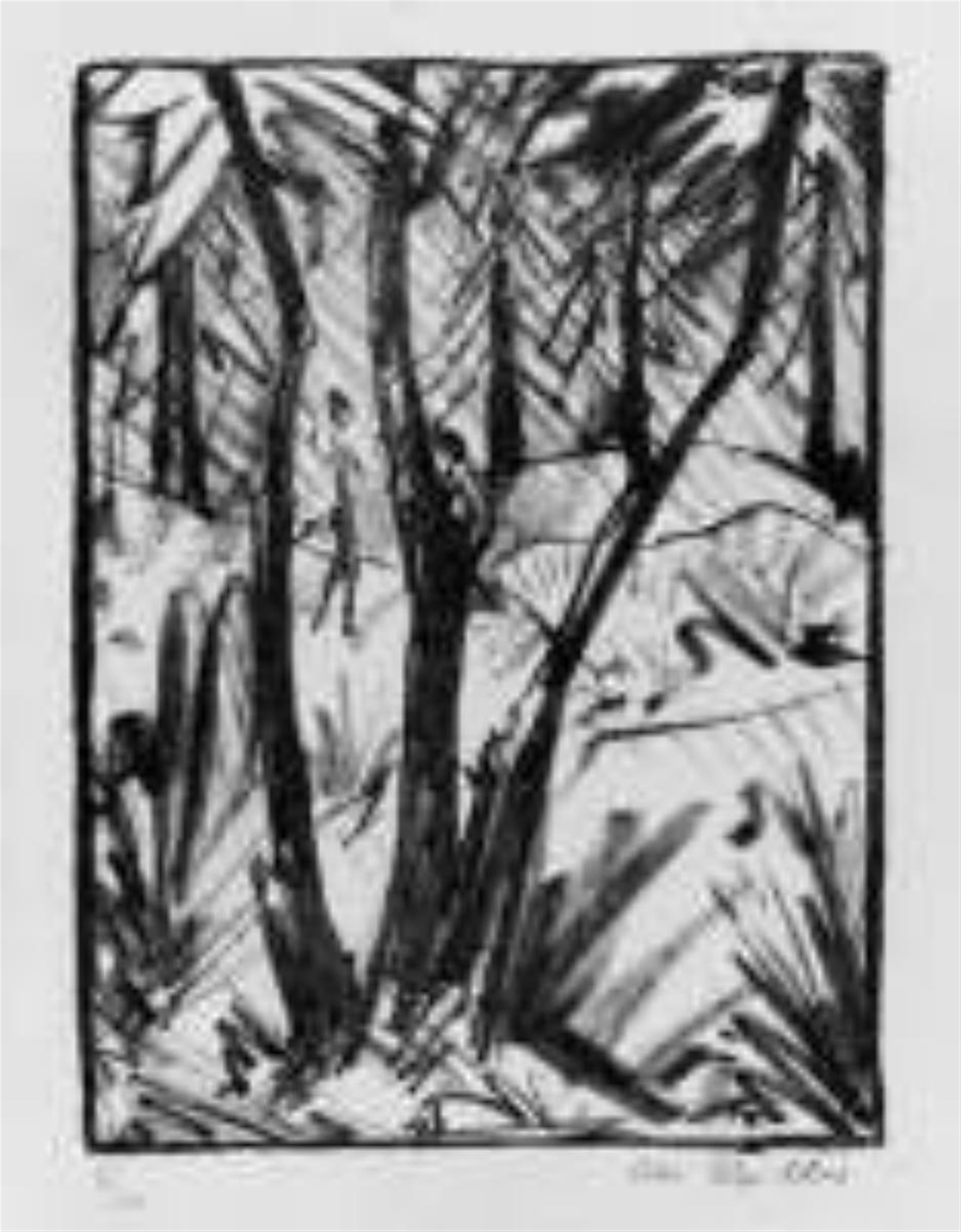 Otto Mueller - Waldlandschaft mit kleinen Figuren (2) - image-1