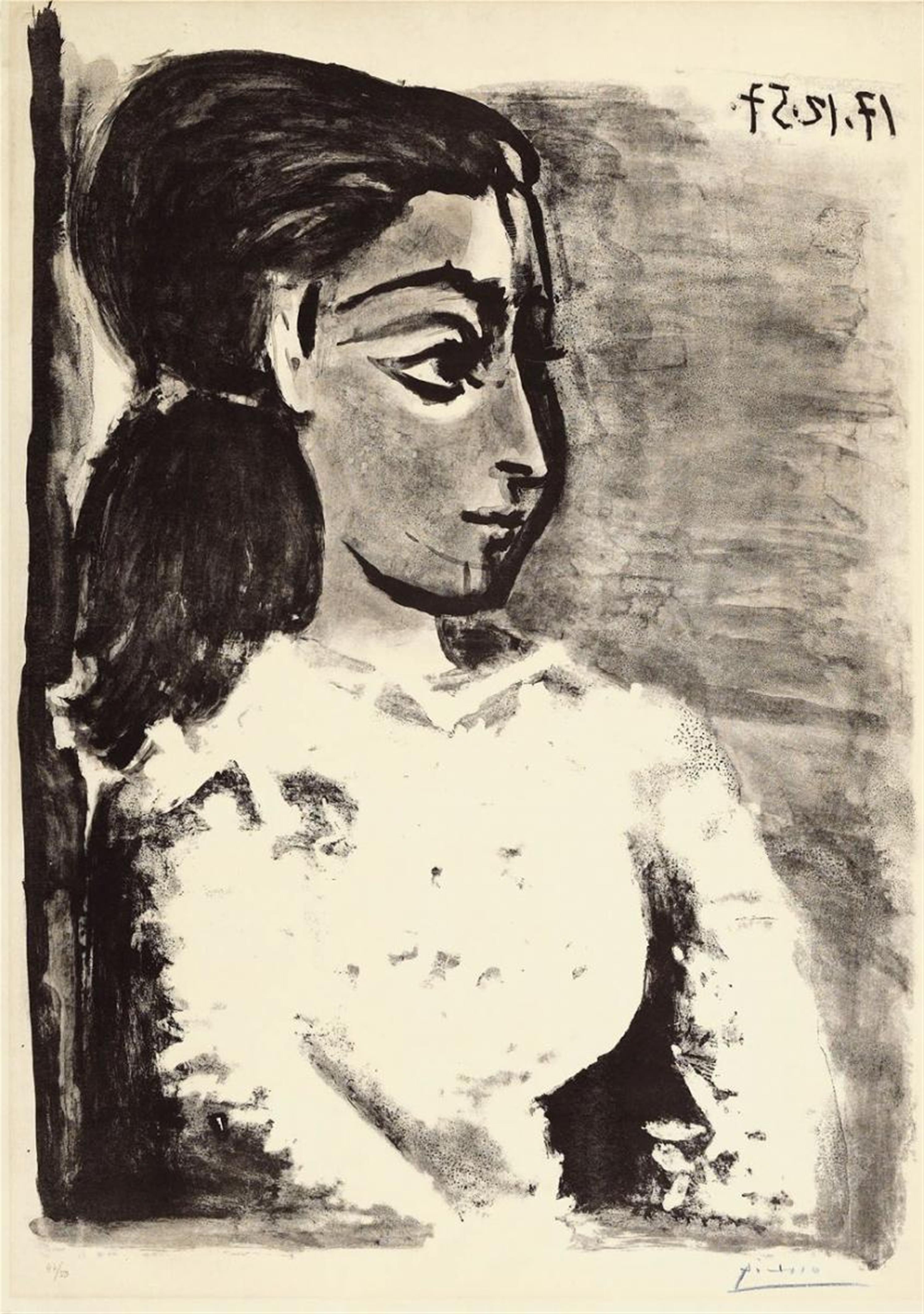 Pablo Picasso - Buste de Femme au corsage blanc - image-1