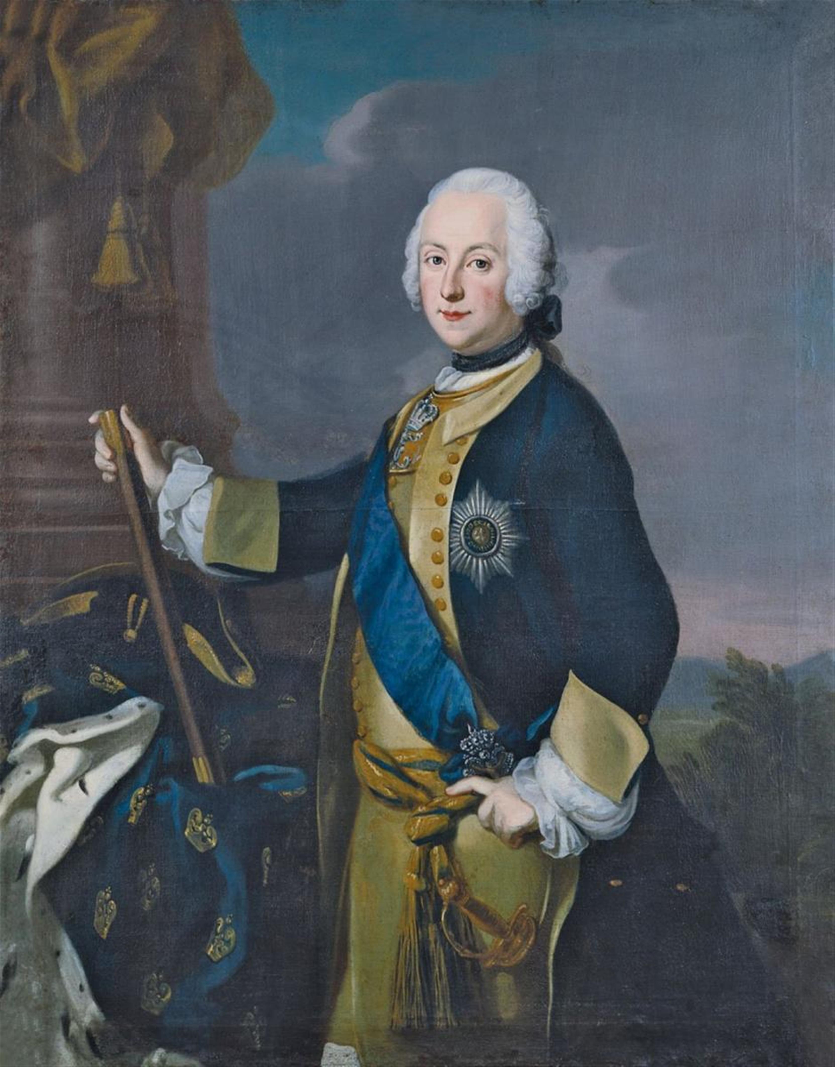 Antoine Pesne - BILDNIS DES ADOLF FRIEDRICH VON SCHLESWIG-HOLSTEIN-GOTTORP, AB 1751 KÖNIG VON SCHWEDEN. - image-1