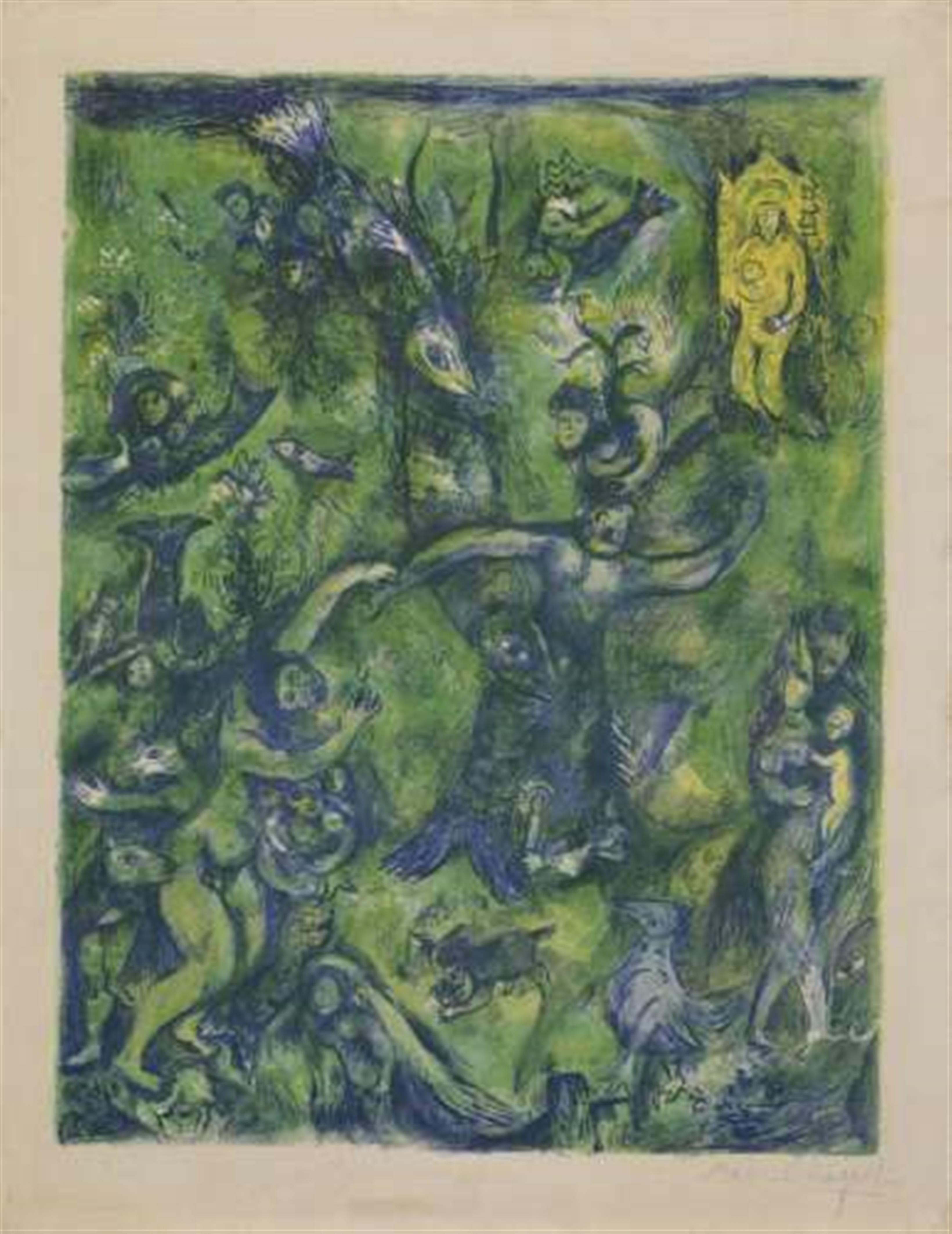 Marc Chagall - When Abdullah got the net ashore, he saw a man in it and he fled from him, but the man called out to him from within the net - image-1