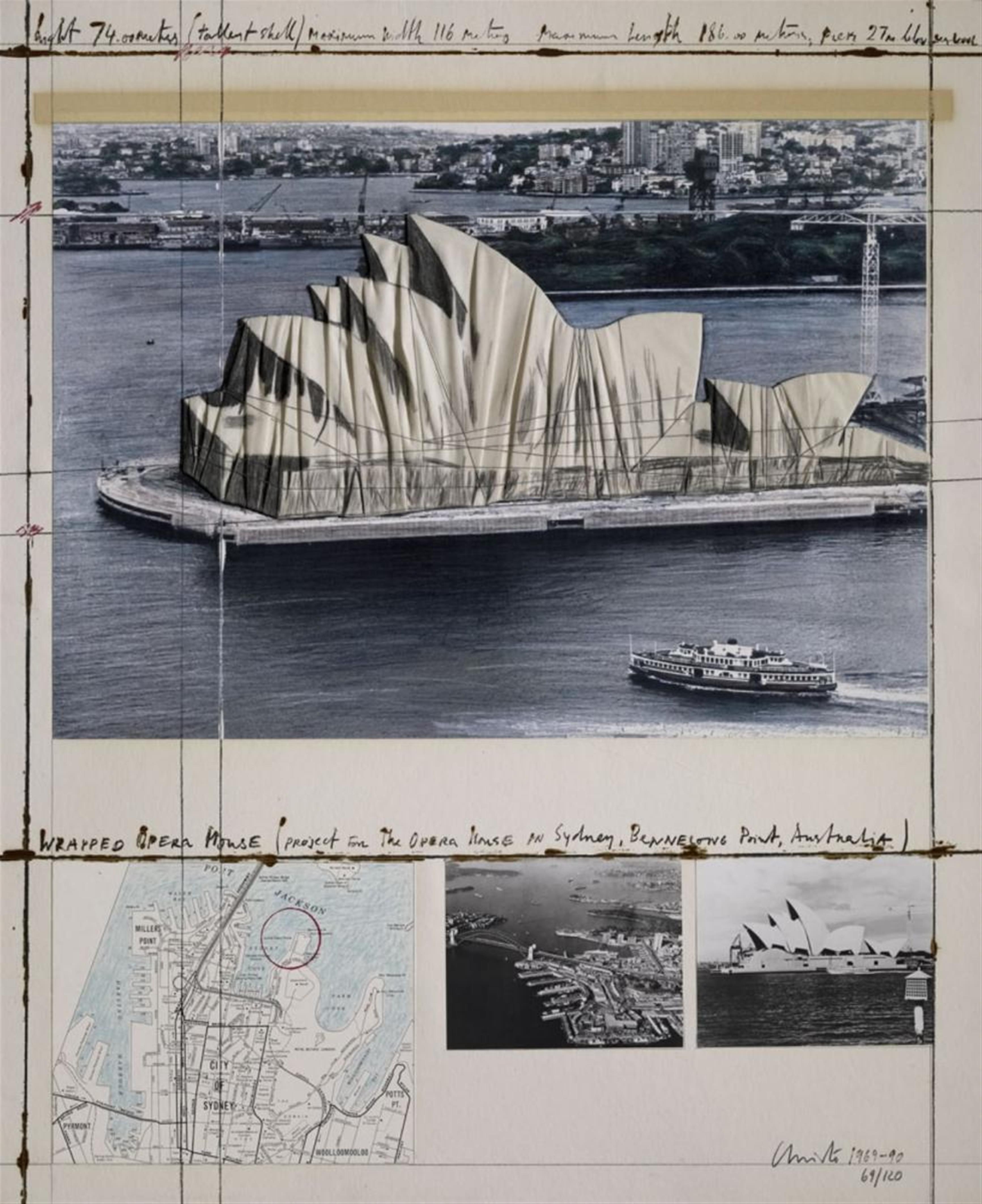 Christo - WRAPPED OPERA HOUSE (PROJECT FOR THE OPERA HOUSE IN SYDNEY, BENNELONG POINT, AUSTRALIA) - image-1