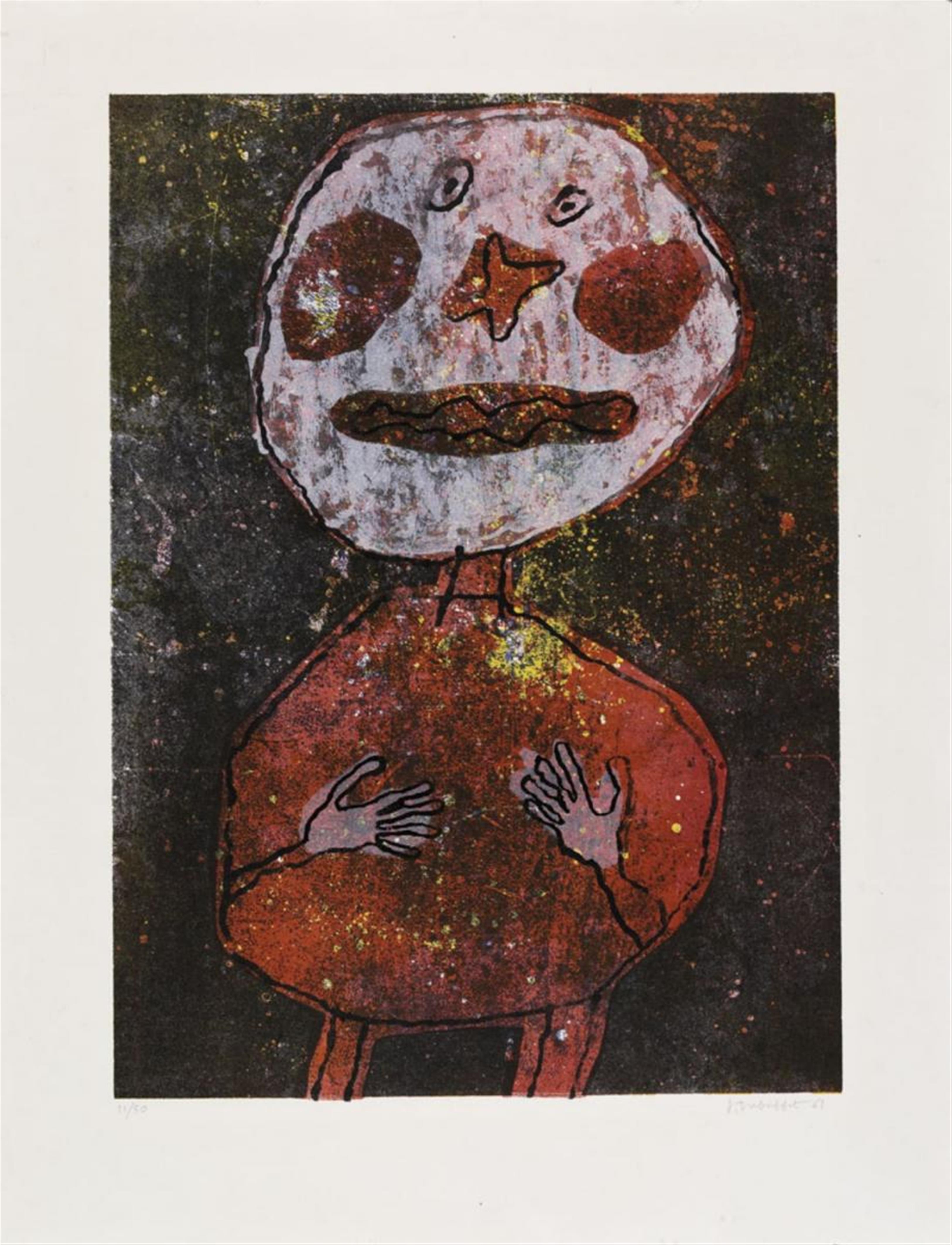 JEAN DUBUFFET - Personnage au costume rouge - image-1
