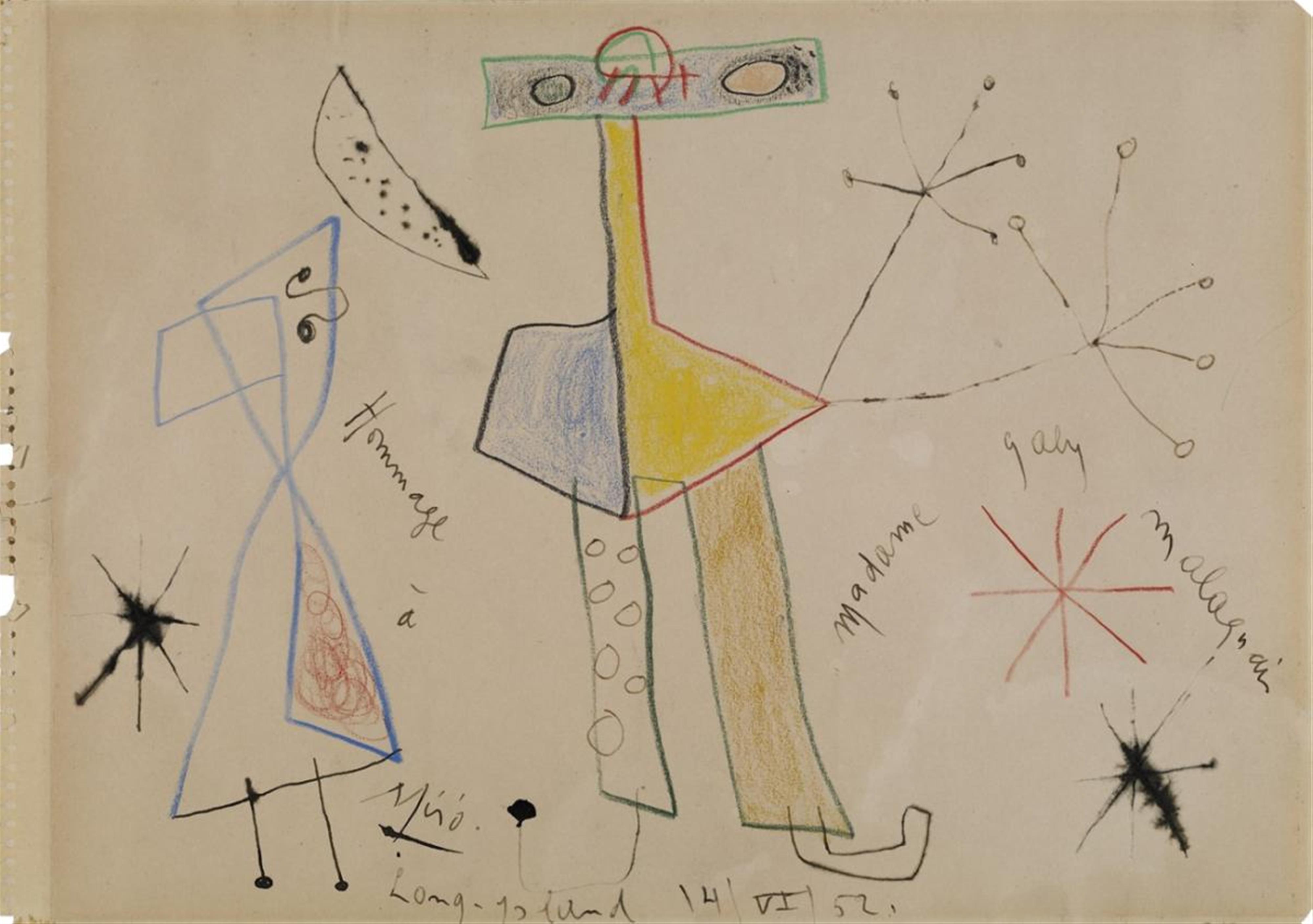 Joan Miró - Hommage à Madame Gaby Malaquais - image-1