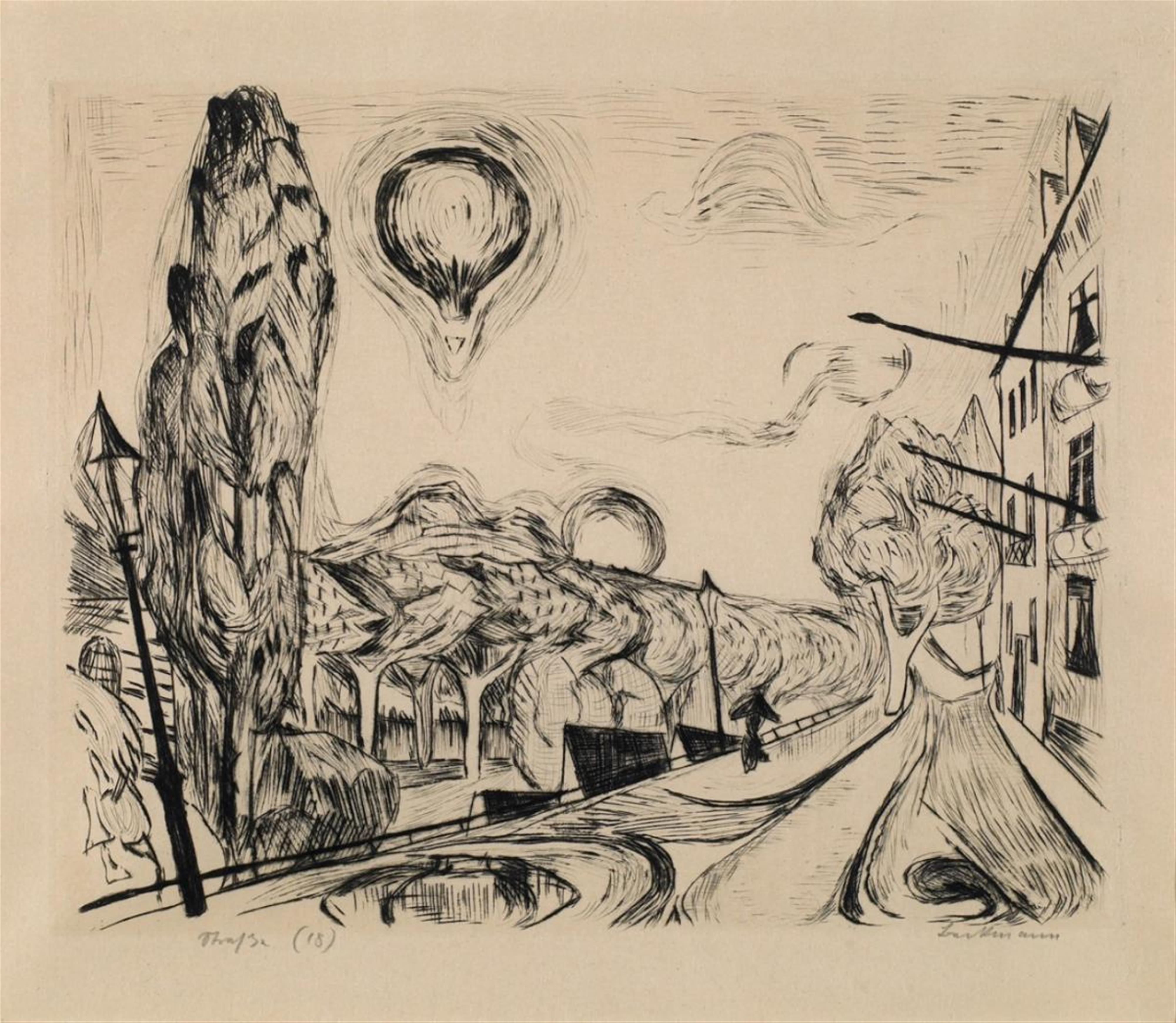 Max Beckmann - Landschaft mit Ballon - image-1