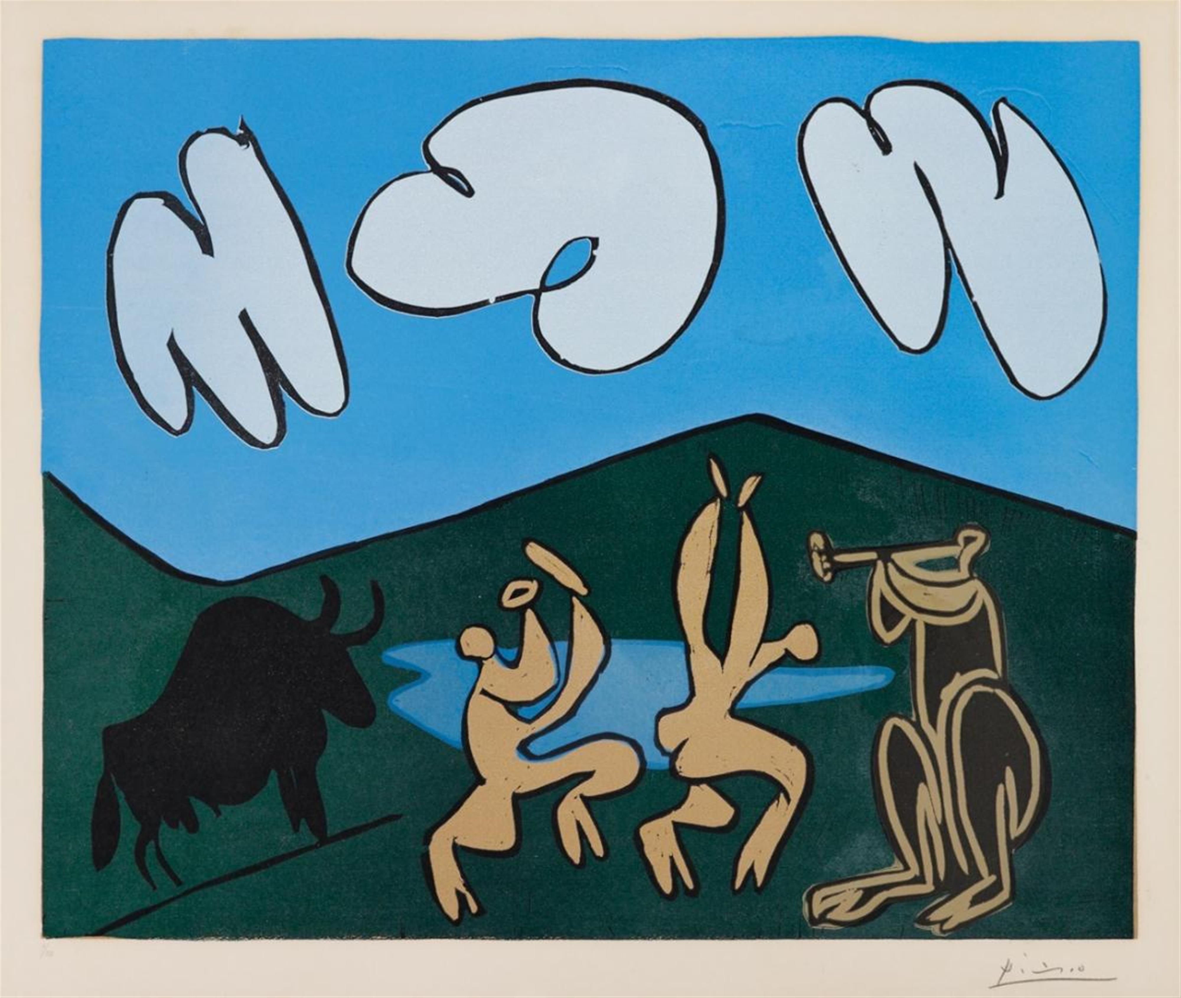 Pablo Picasso - Bacchanale au taureau noir - image-1