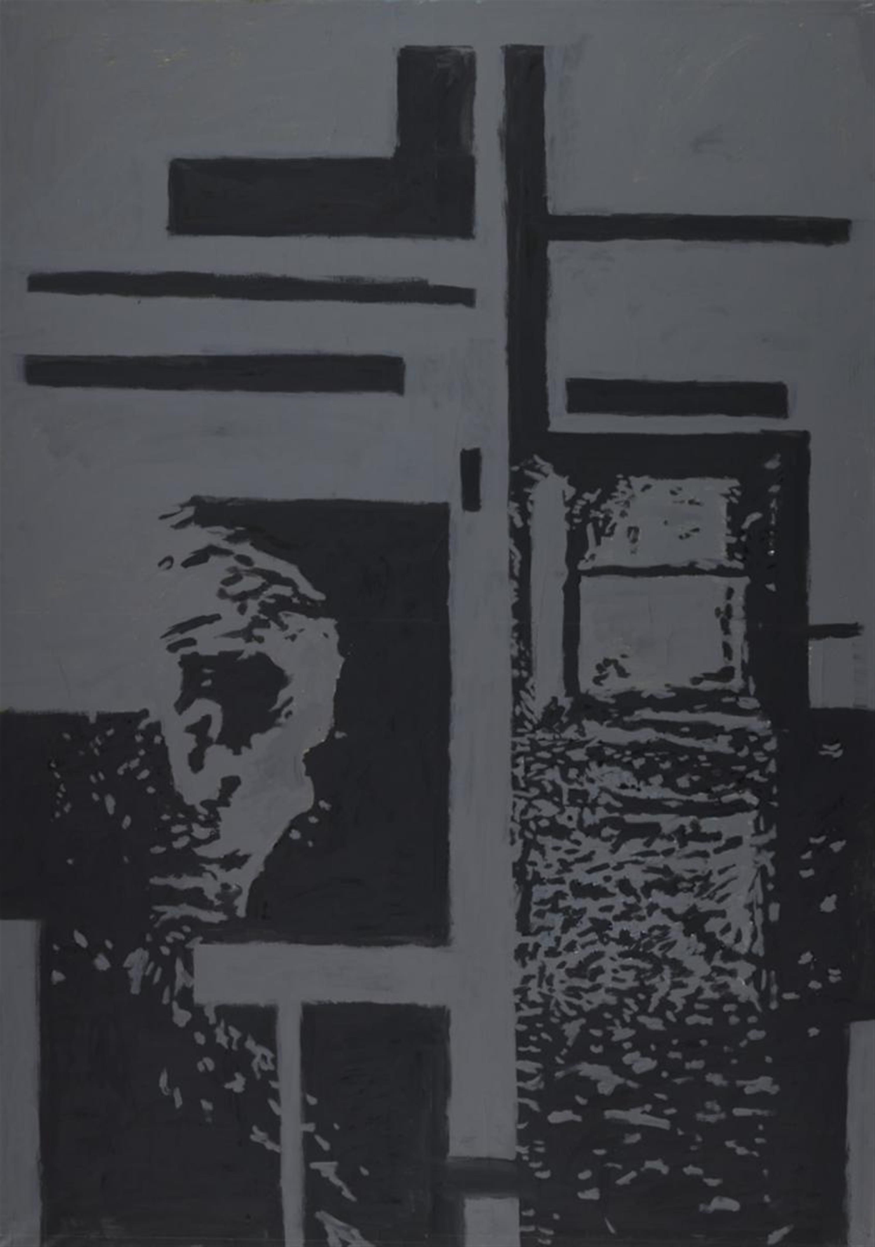 Heribert Ottersbach - Ohne Titel (Mondrian schaut auf die Moderne) - image-1