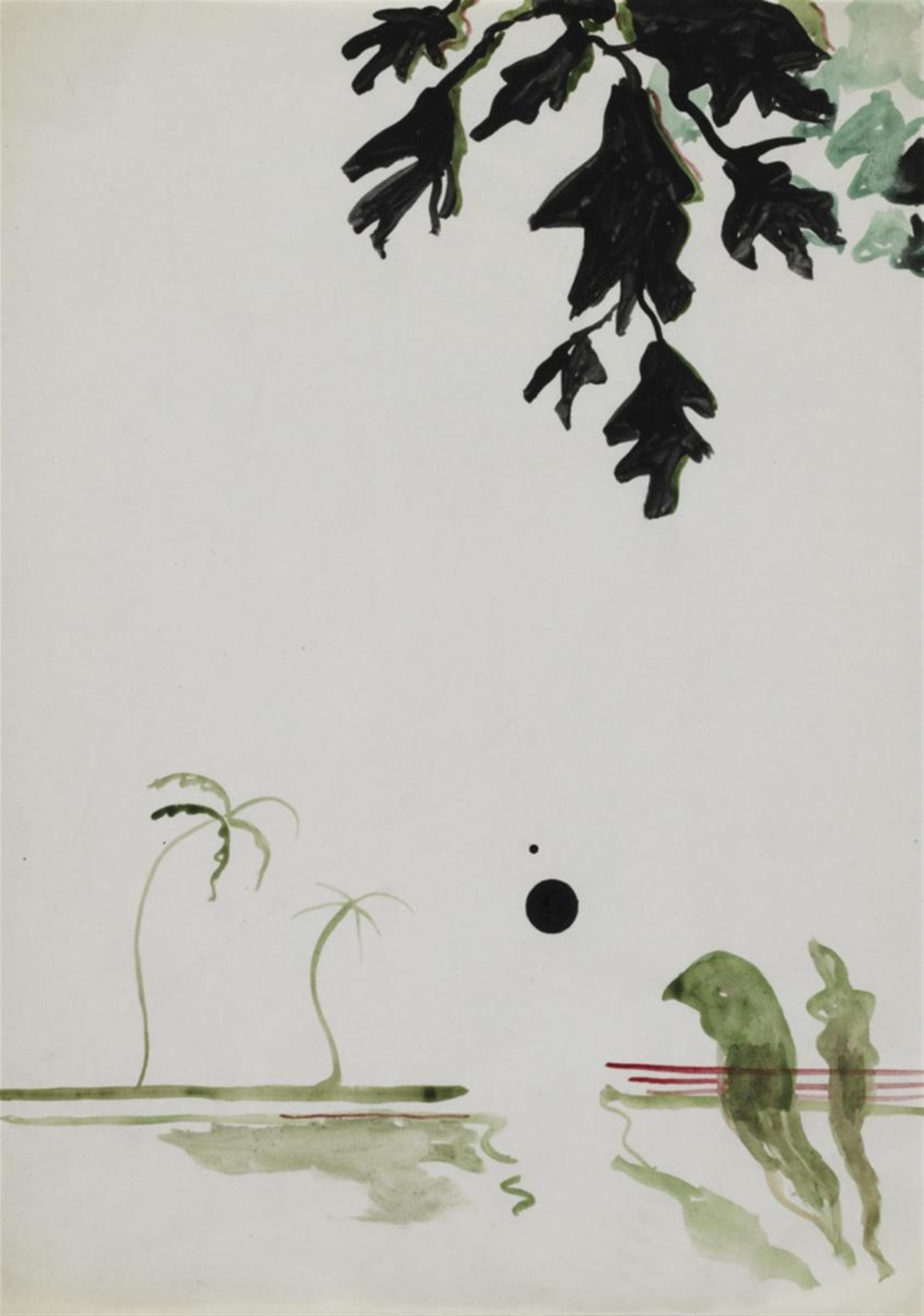 Sigmar Polke - Ohne Titel (Landschaft mit Palmen und Laubwerk) - image-1