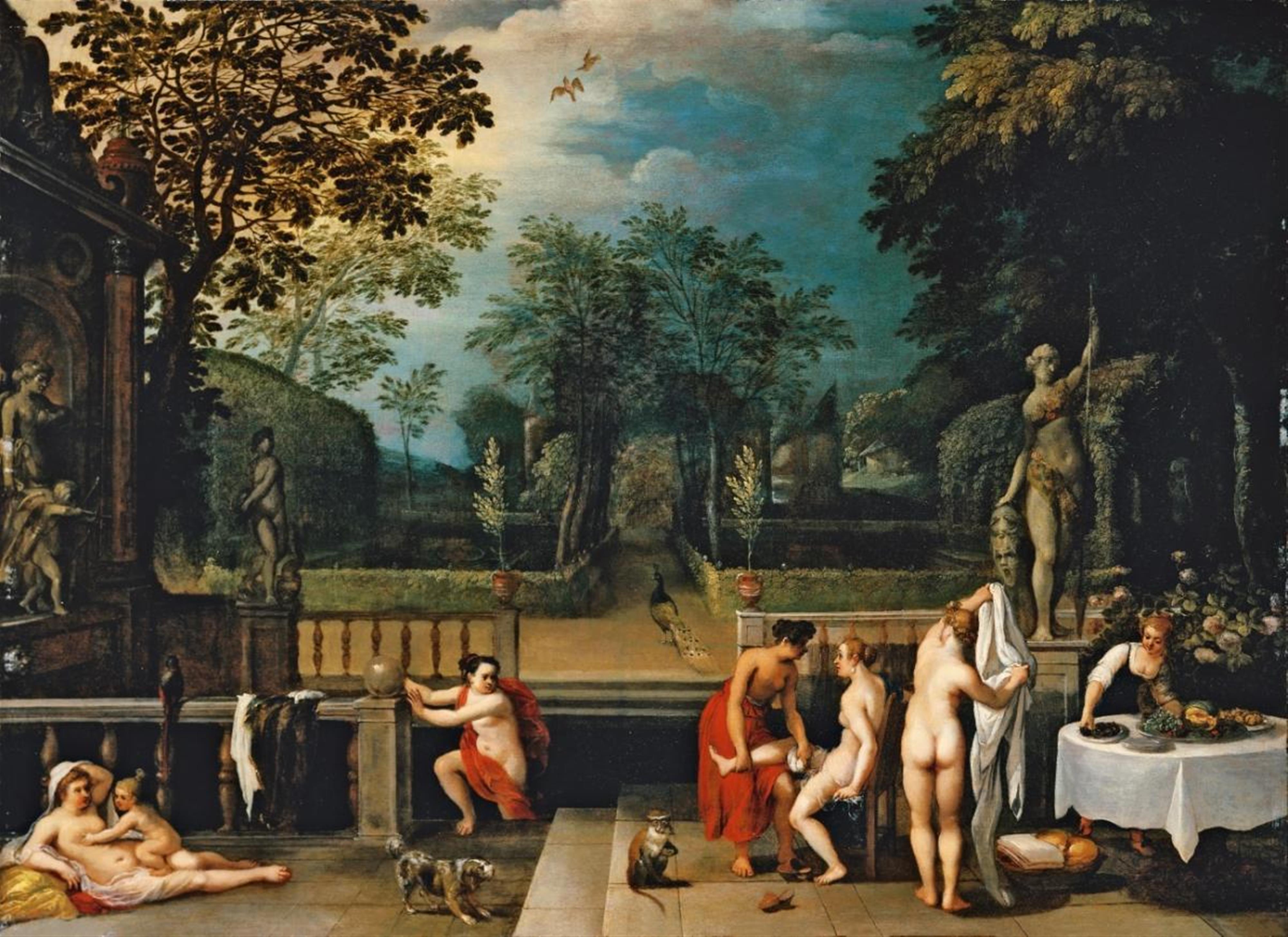 Jan Brueghel d. J. - VENUS, AMOR, DIANA UND DEREN NYMPHEN BEIM BADE - image-1