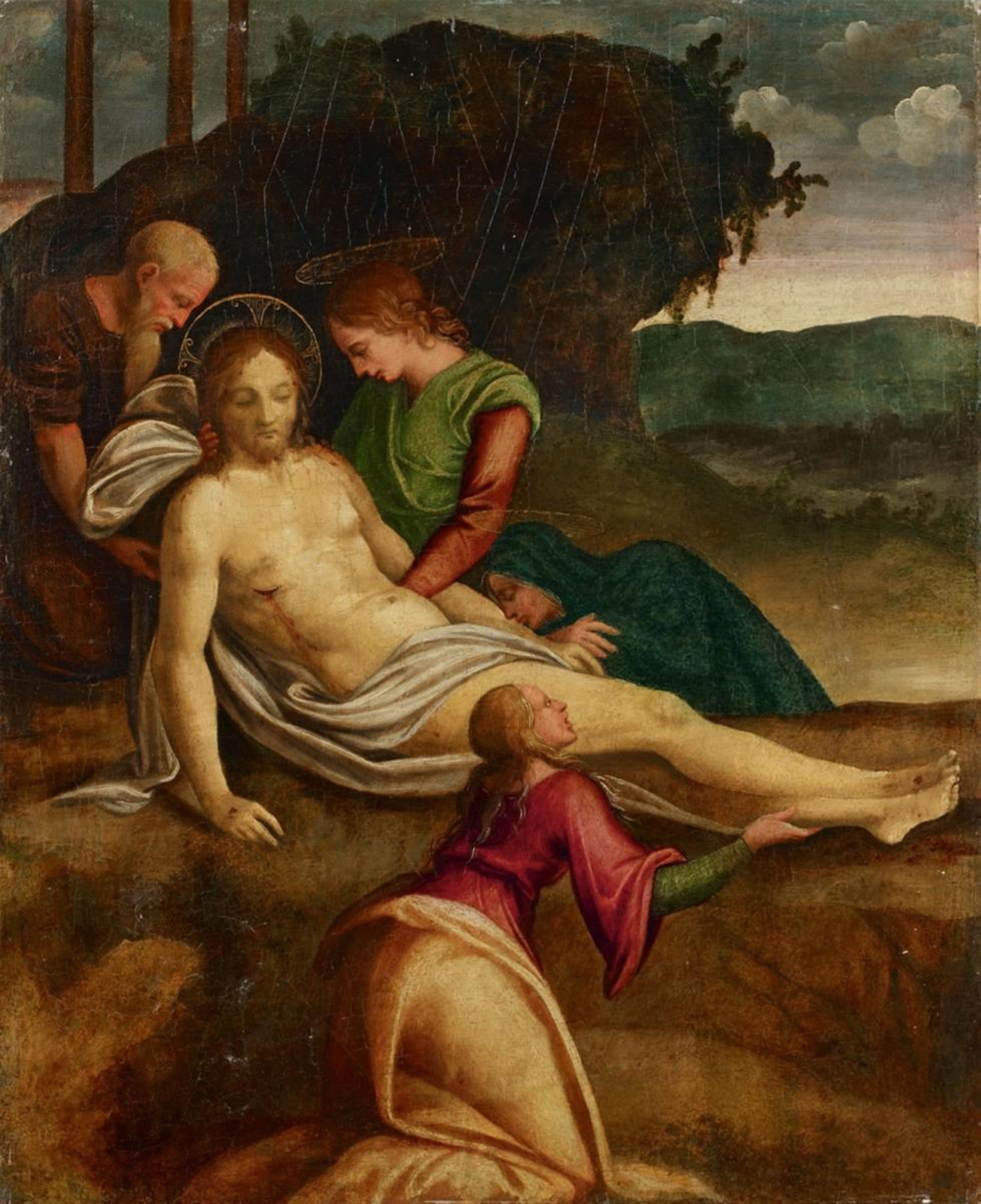Italienischer Meister des frühen 16. Jahrhunderts - GRABLEGUNG - image-1